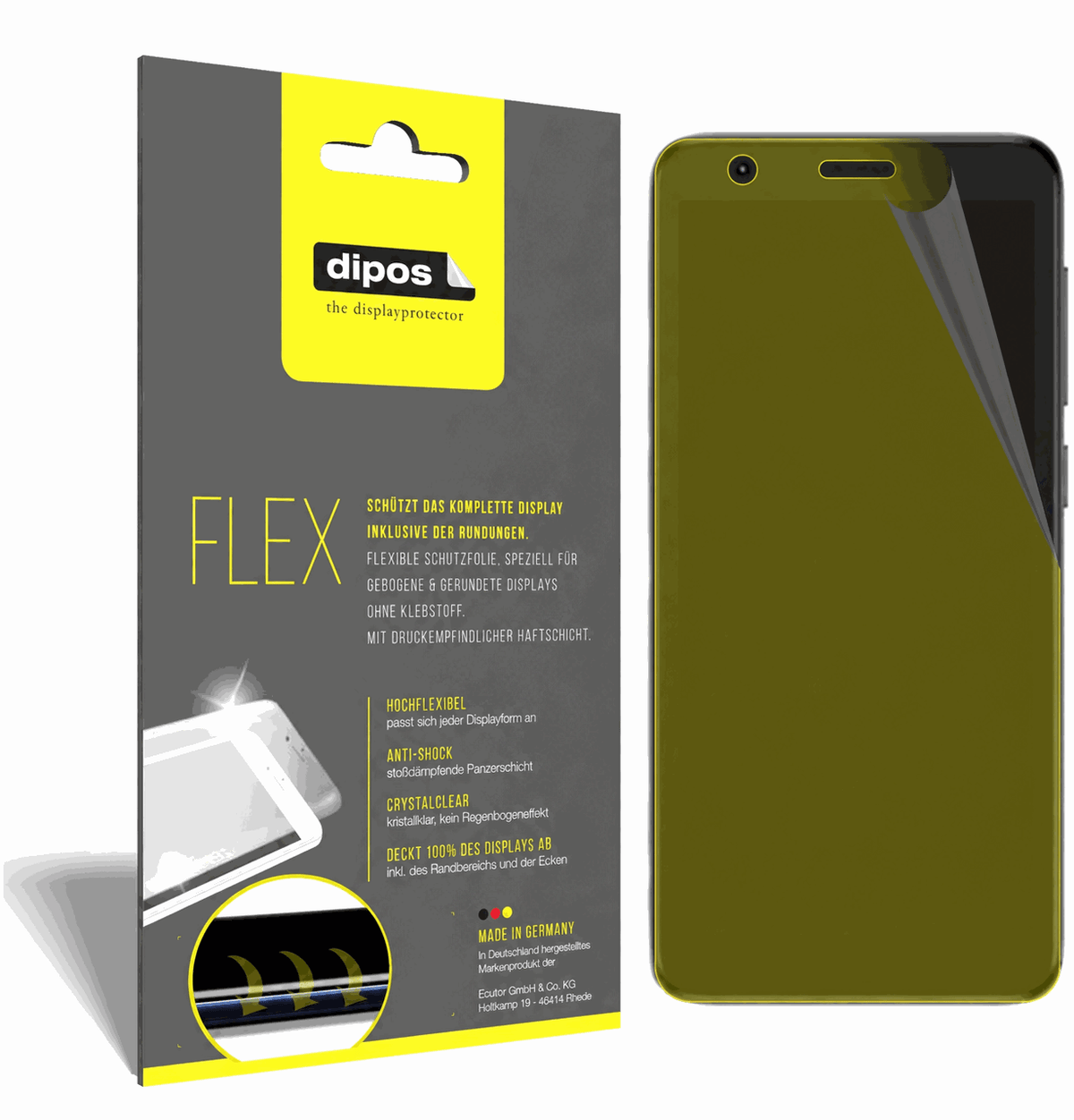 2x 3D Full Cover Schutzfolie für ZTE Blade L9