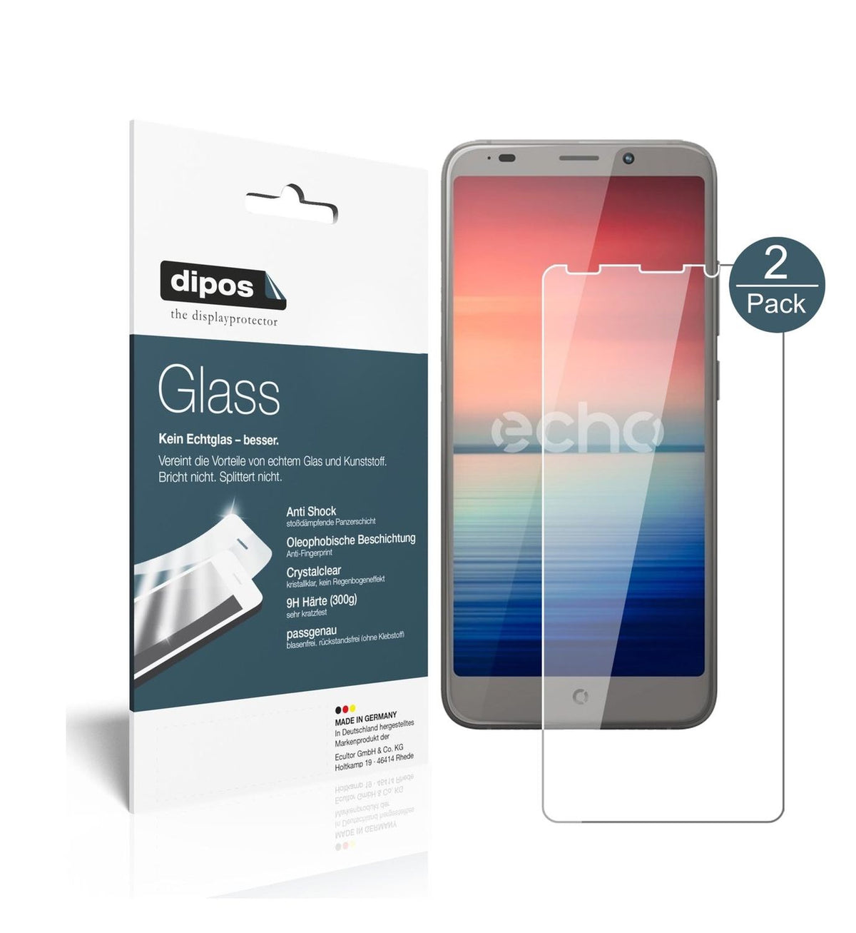 2x 9H Schutzfolie für Echo Horizon Lite Panzerfolie