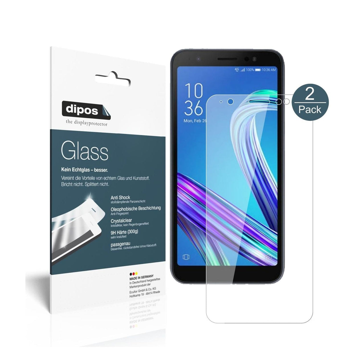 2x 9H Schutzfolie für Asus Zenfone Live L1 ZA550KL Panzerfolie