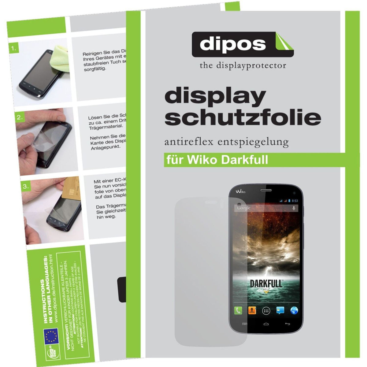 2x Schutzfolie matt für Darkfull Wiko Display-Schutzfolie