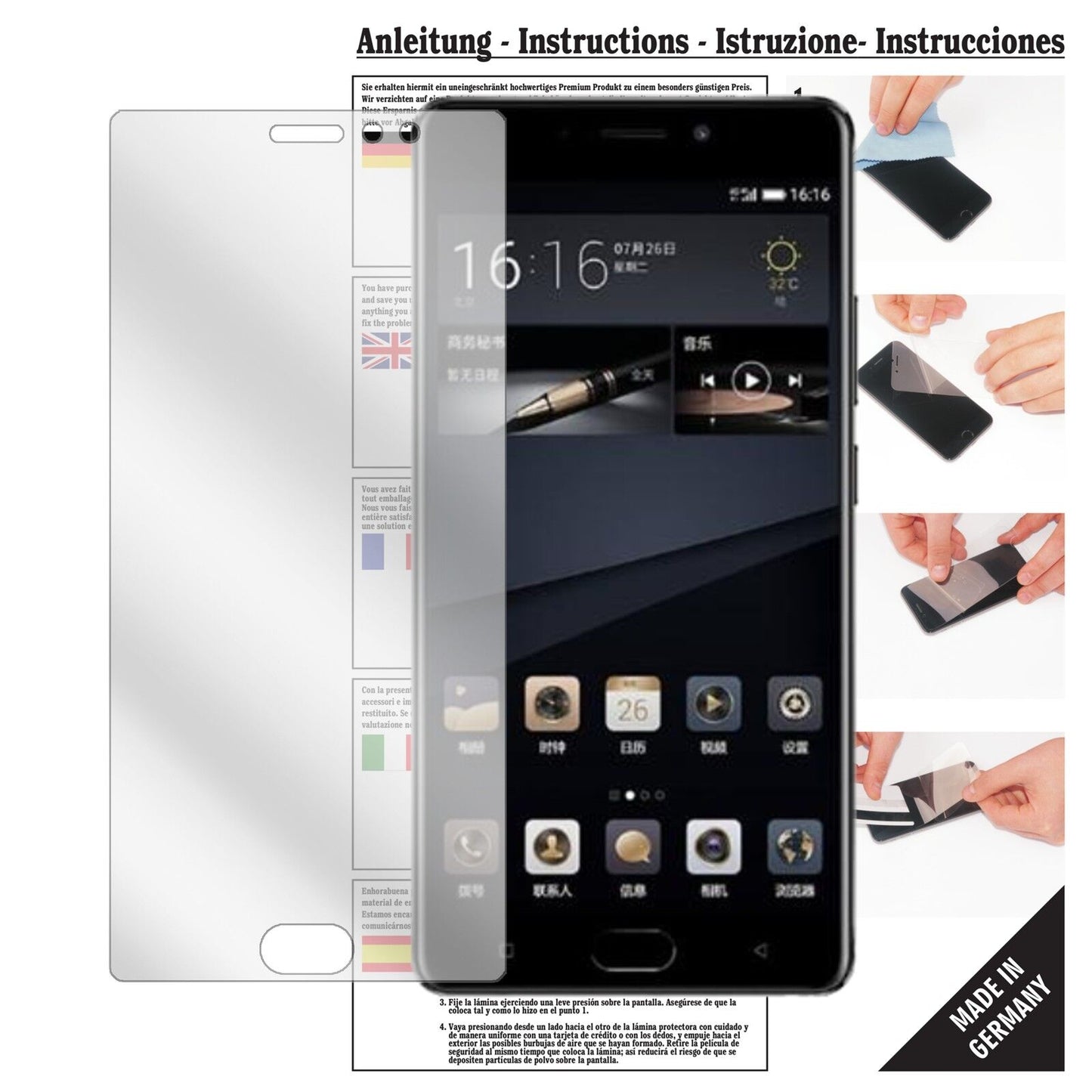 6x Schutzfolie klar für Gionee M6S Plus Display-Schutzfolie