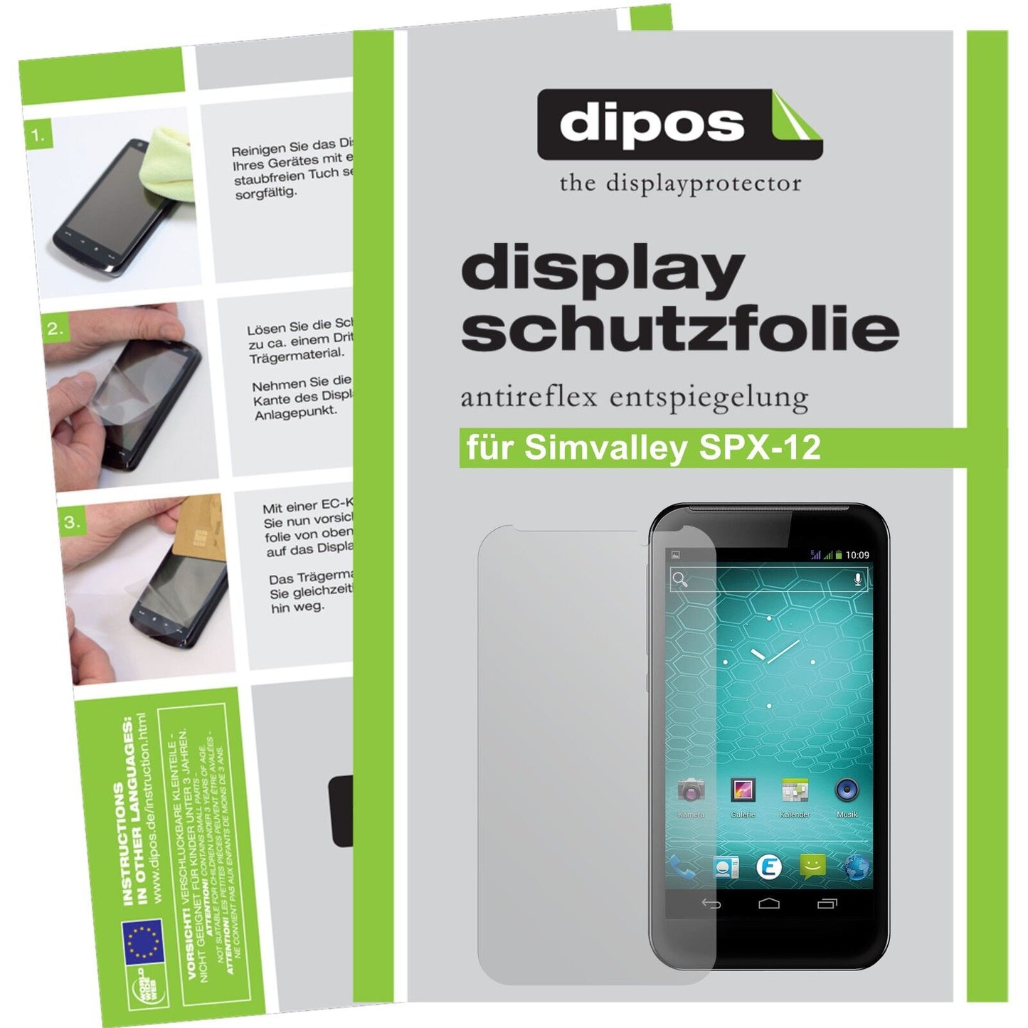2x Schutzfolie matt für SPX-12 Simvalley Display-Schutzfolie