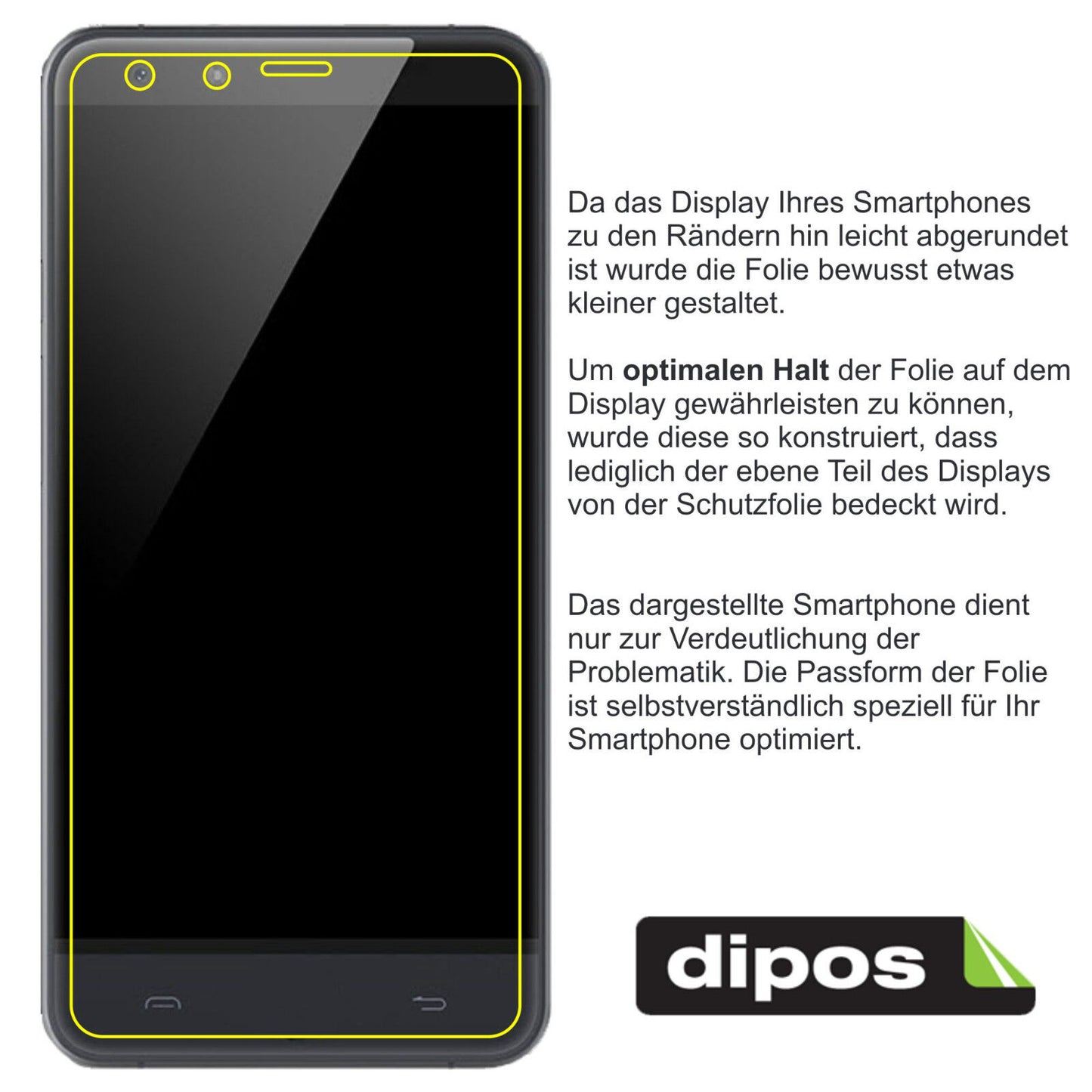Schutzfolie mit optimaler Passform, zur Verwendung mit Hüllen geeignet