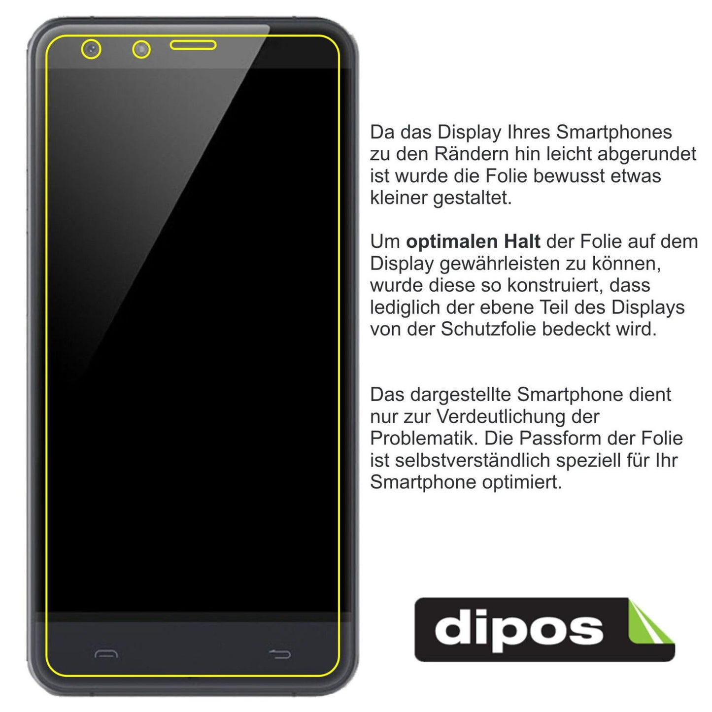 Schutzfolie mit optimaler Passform, zur Verwendung mit Hüllen geeignet