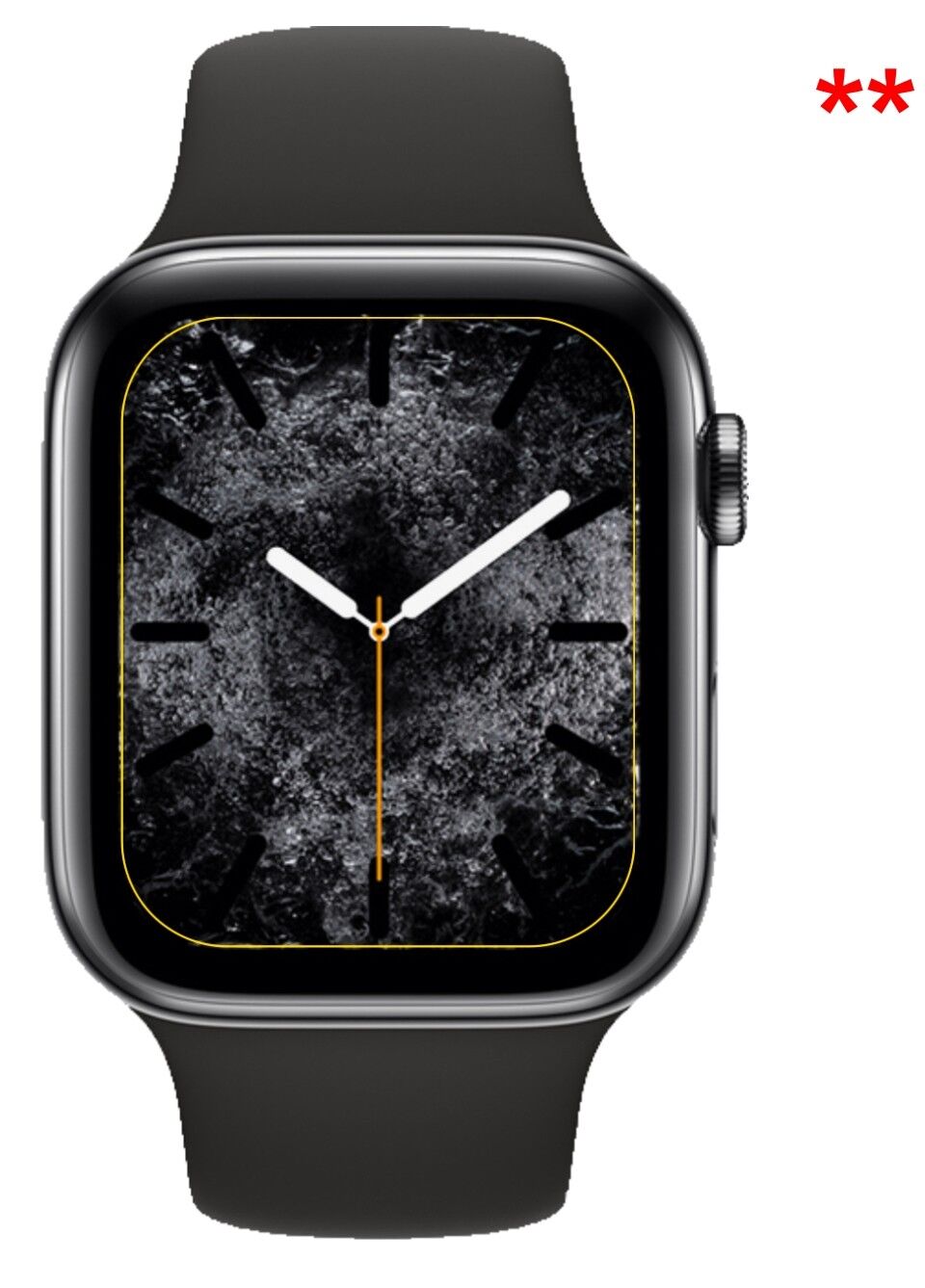 5x Schutzfolie matt für Apple Watch Series 4 44mm Display-Schutzfolie