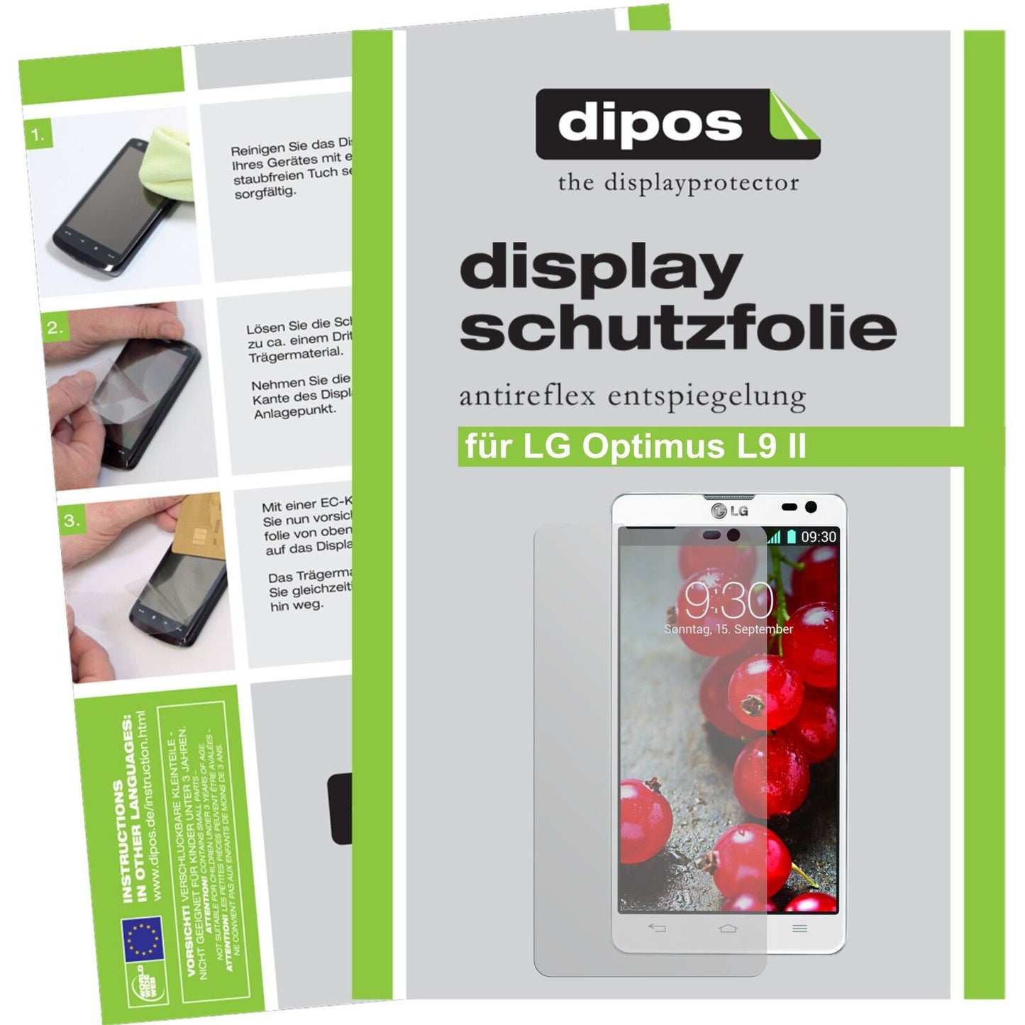2x Schutzfolie matt für Optimus L9 2 LG Display-Schutzfolie