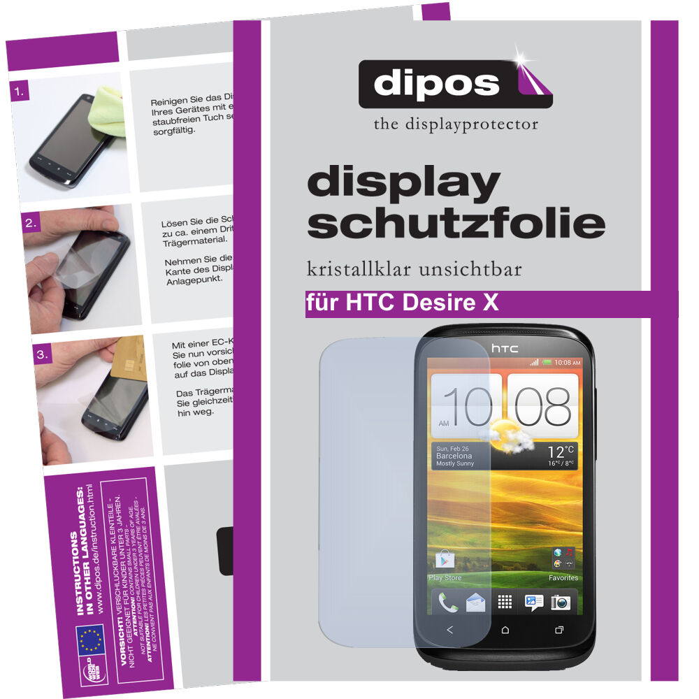 2x Schutzfolie klar für Desire X HTC Display-Schutzfolie