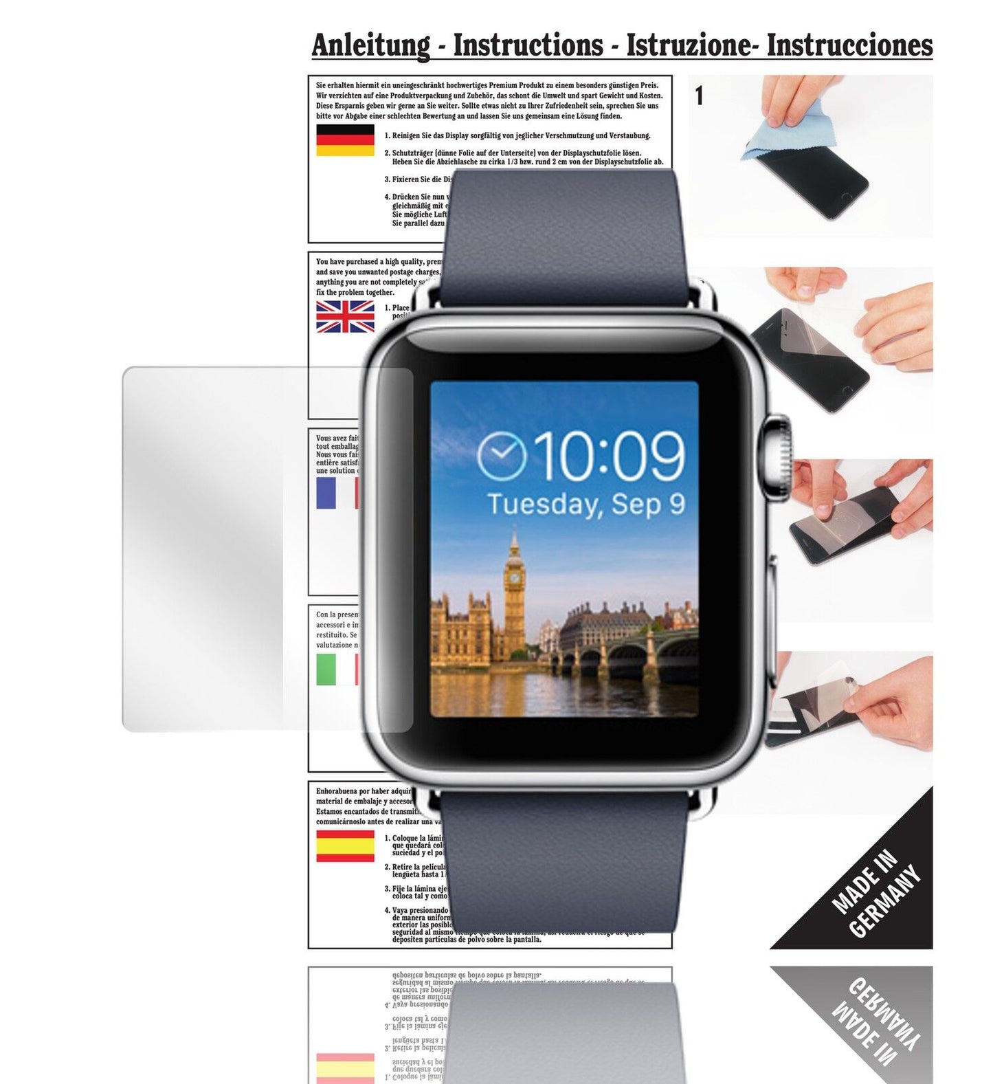 6x Schutzfolie klar für Watch 42mm Apple Display-Schutzfolie