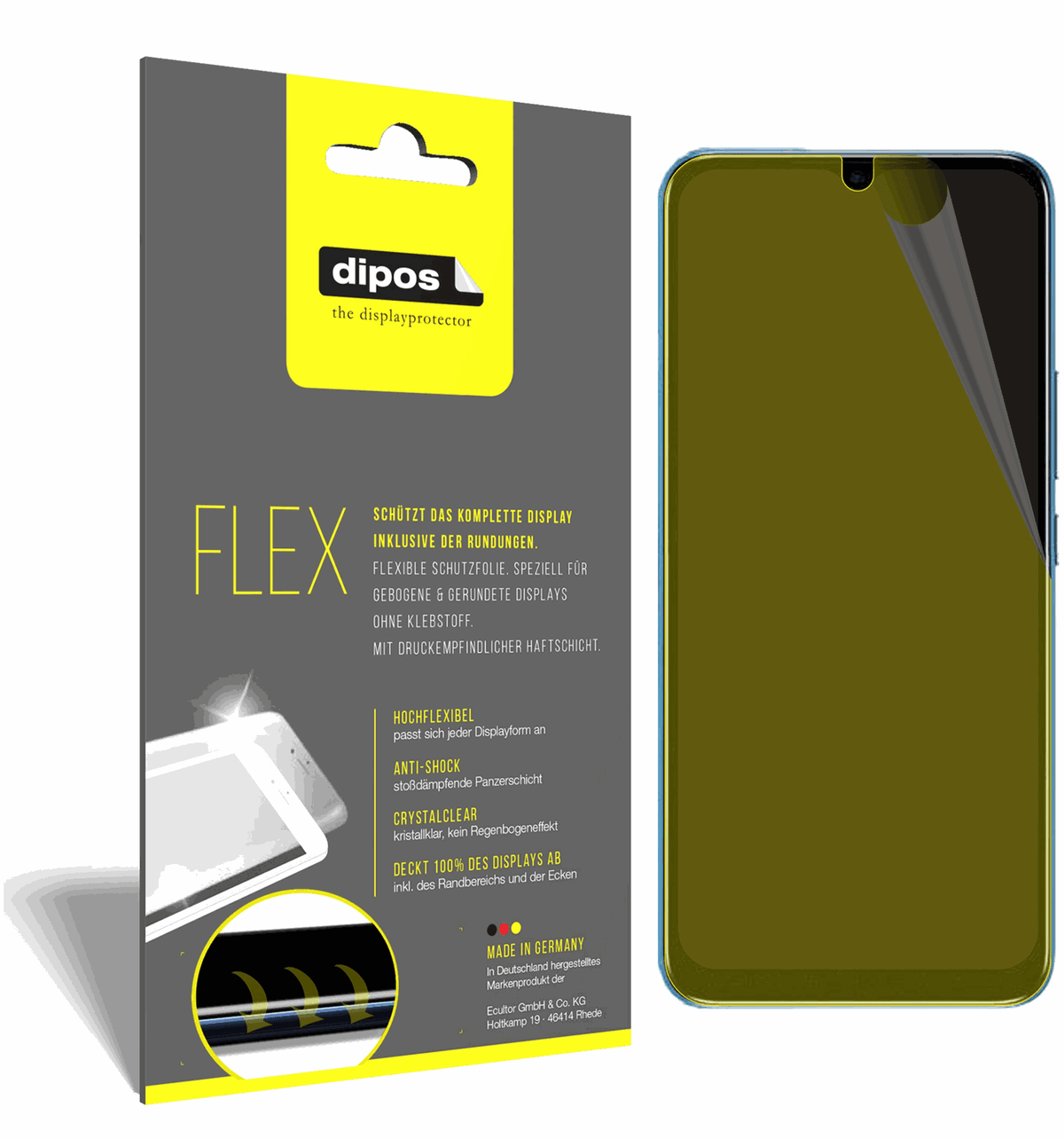 Klare Displayschutzfolie von dipos passend für Infinix Smart 6, 100% Displayabdeckung und blasenfreie Montage