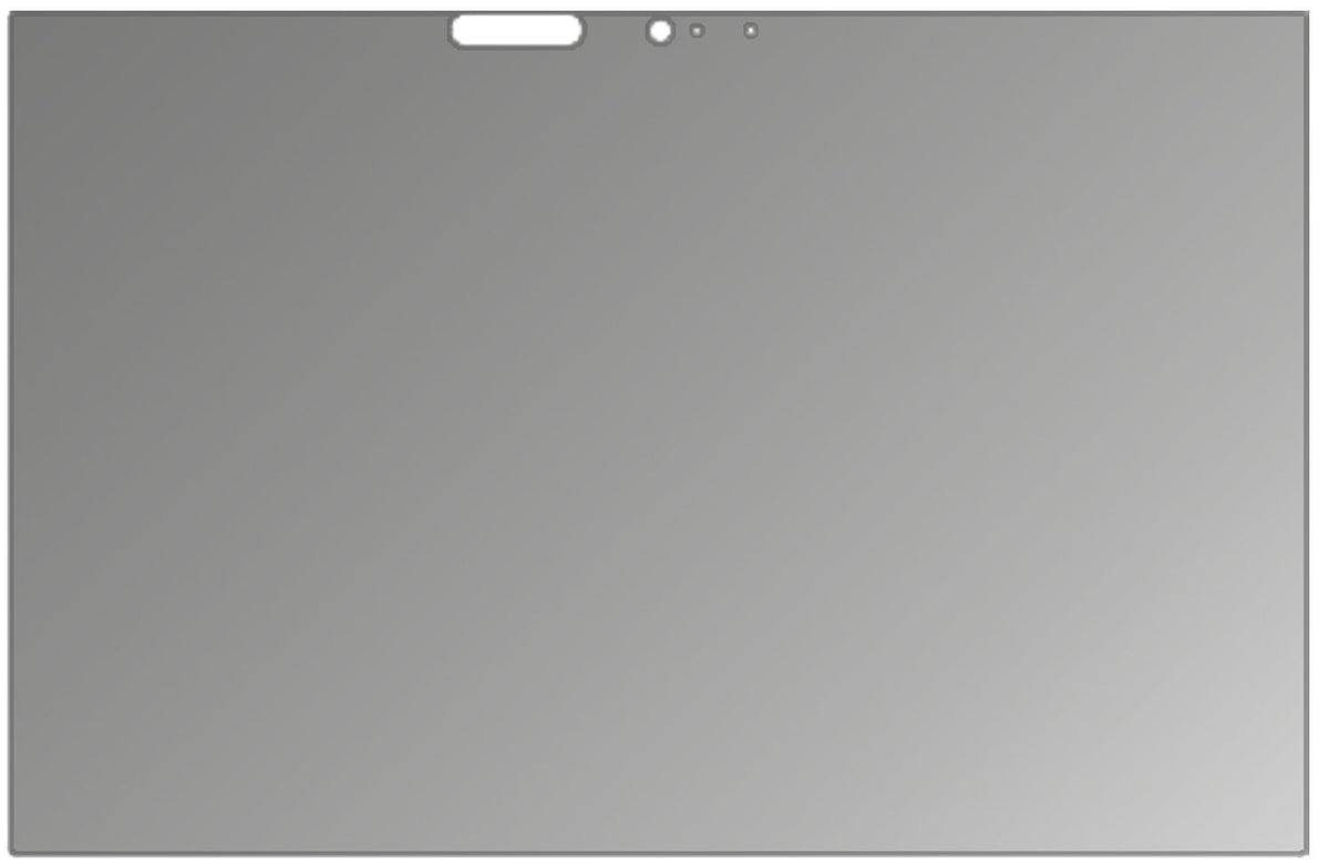 LenovoThinkPad T570 mit aufgebrachtem dipos Displayschutz, der seitliche Einblicke blockiert