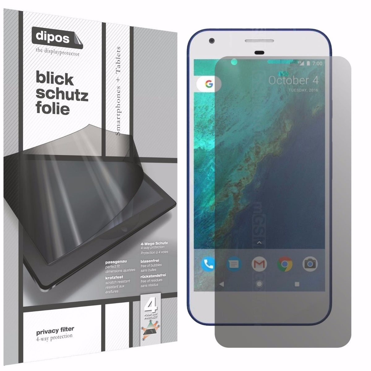 Blickschutzfolie für HTC Pixel matt Schutzfolie Privacy