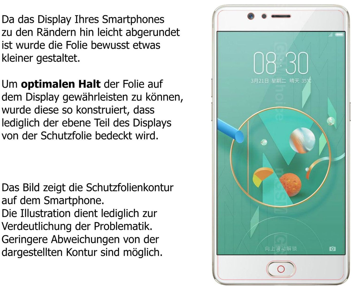 2x 9H Schutzfolie für ZTE Nubia M2 Panzerfolie