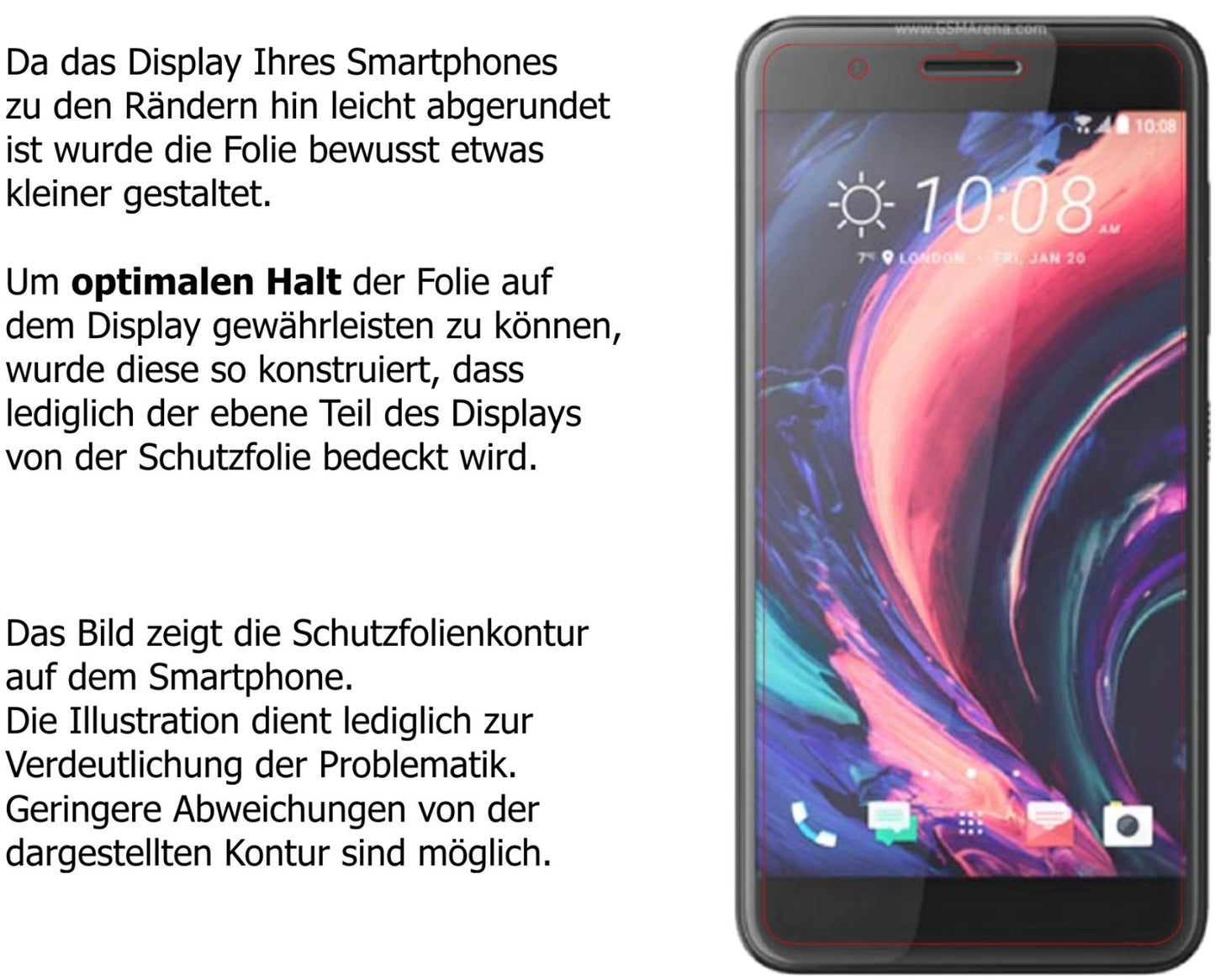 2x 9H Schutzfolie matt für HTC One X10 Panzerfolie