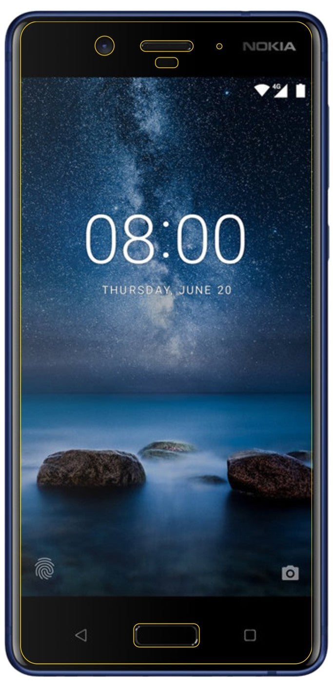 Dünne und klare Folie passend zugeschnitten für Nokia 8