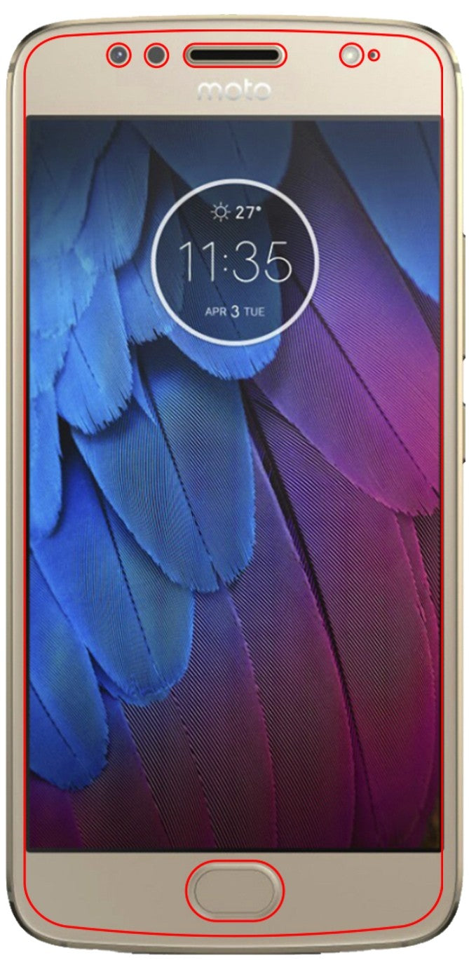 Dünne und klare Folie passend zugeschnitten für Motorola Moto G5s Plus