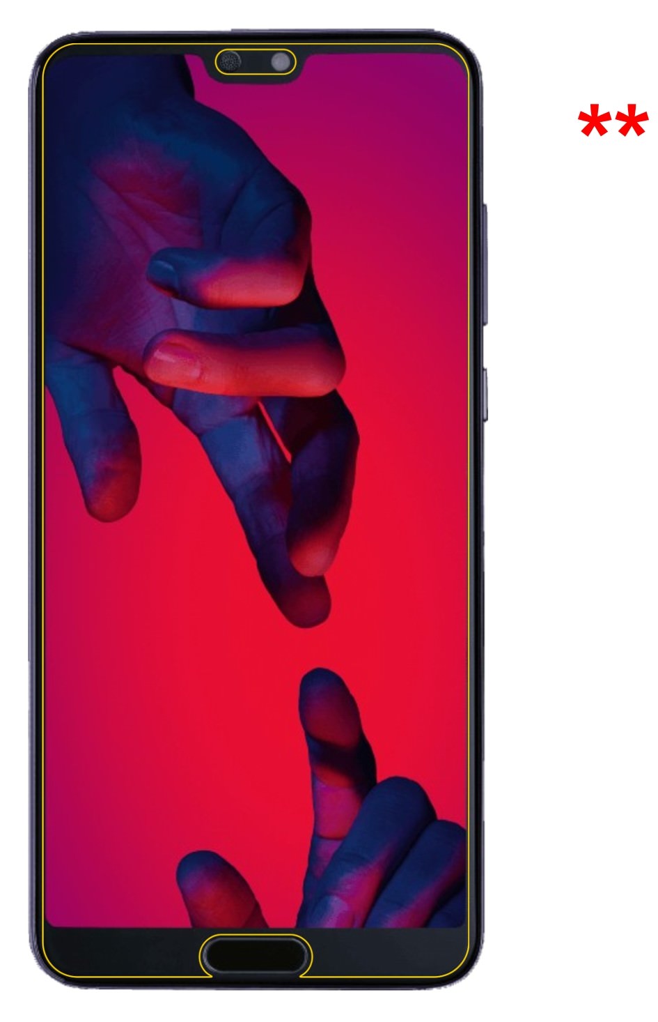 Privatsphäre-Schutz durch Sichtschutz-Folie passend zugeschnitten für Huawei P20