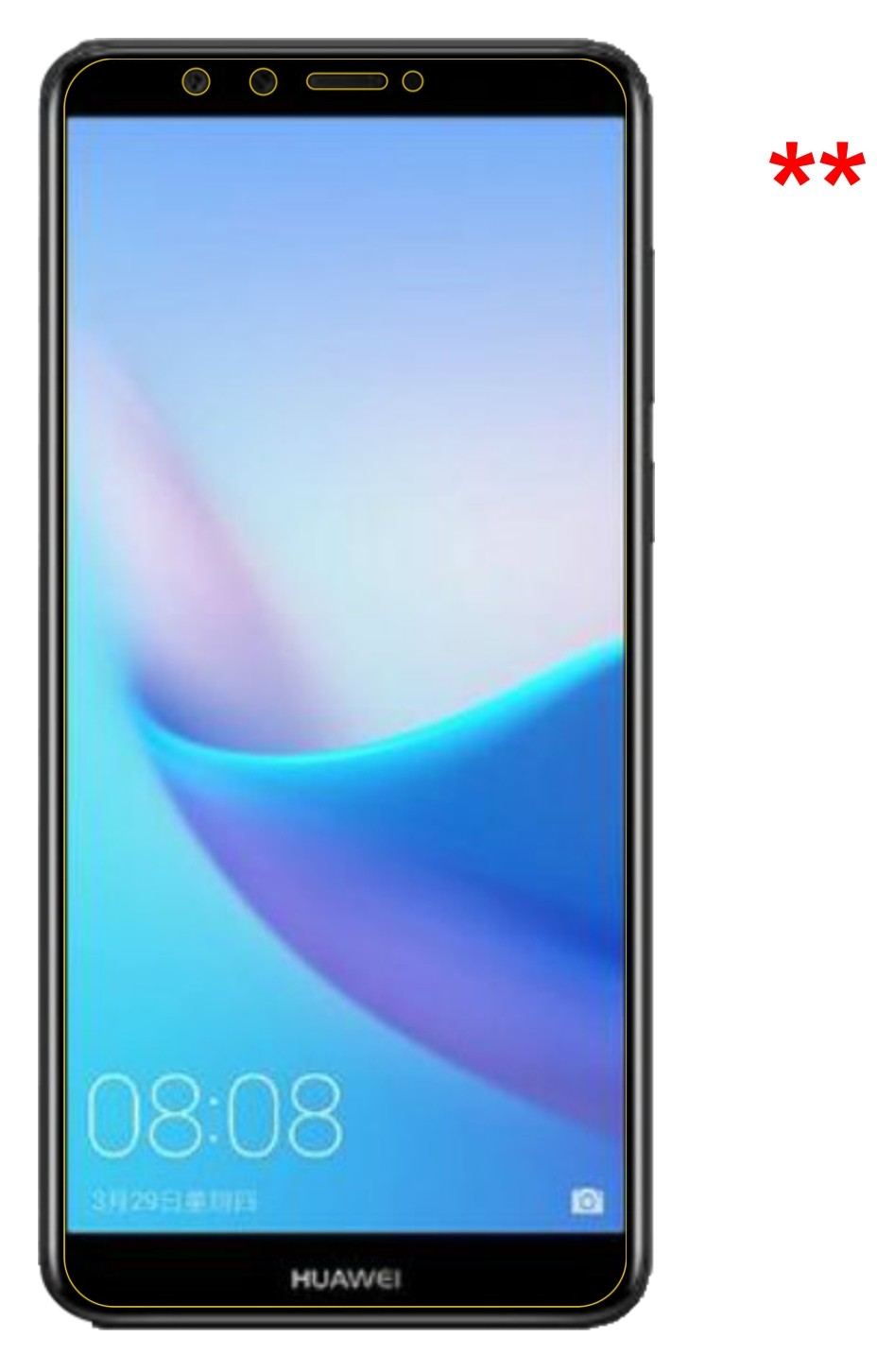 Privatsphäre-Schutz durch Sichtschutz-Folie passend zugeschnitten für Huawei Enjoy 8