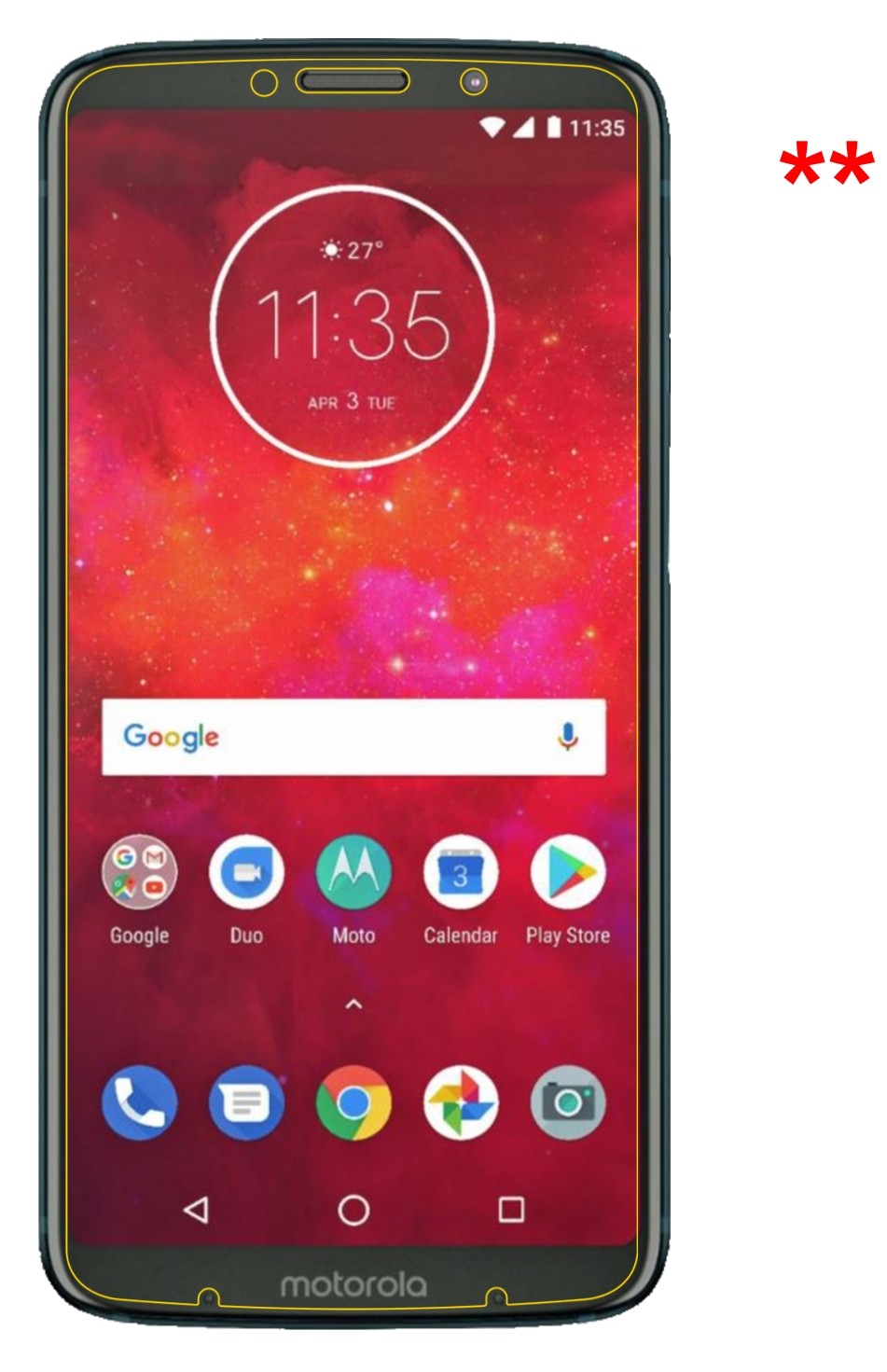 Schutzfolie mit optimaler Passform, zur Verwendung mit Hüllen geeignet