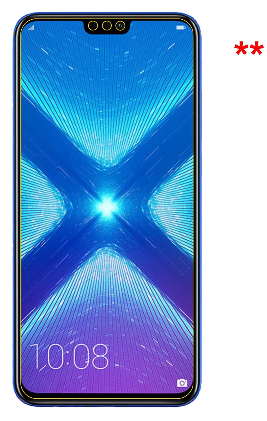 2x 9H Schutzfolie für Honor 8X Panzerfolie (1x Vorderseite + 1x Rückseite)