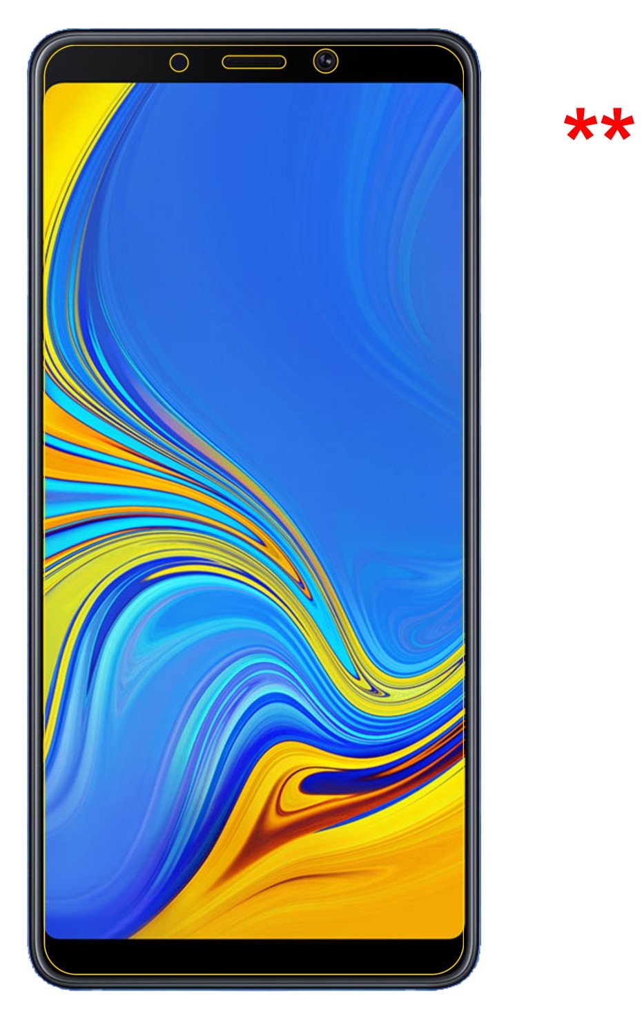 Dünne und klare Folie passend zugeschnitten für Samsung Galaxy A9 (2018)