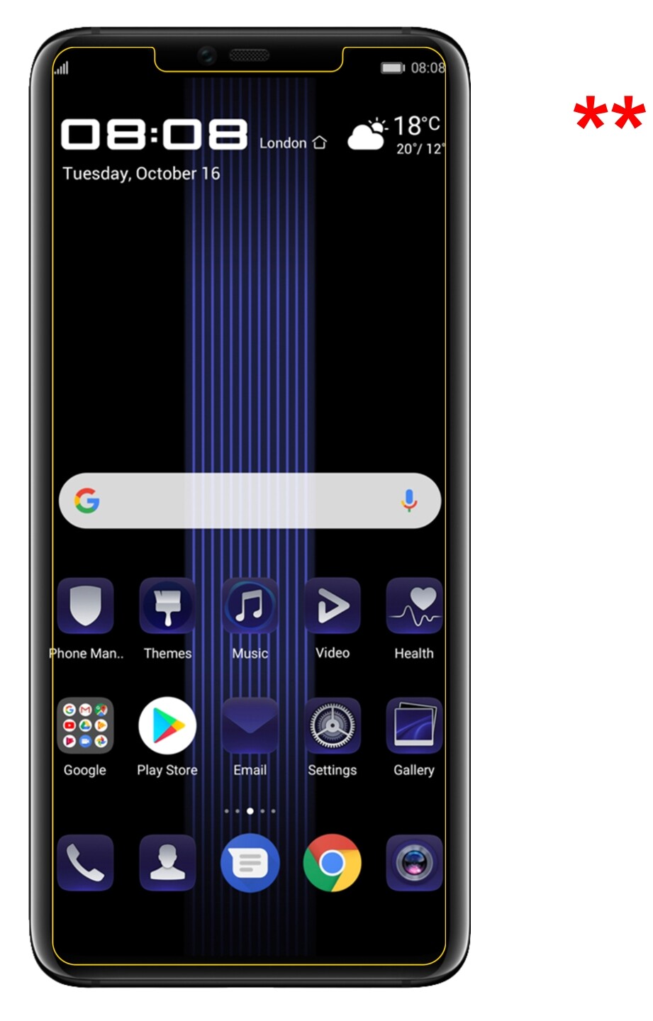 2x 9H Schutzfolie für Huawei Porsche Design Mate 20 RS Panzerfolie