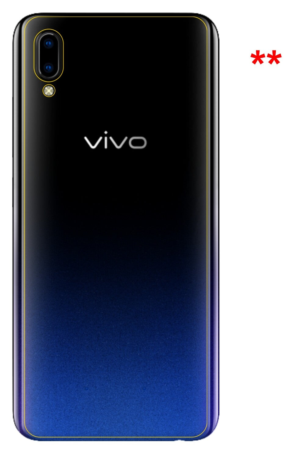 Dünne und klare Folie passend zugeschnitten für Vivo Y91i Rückseite