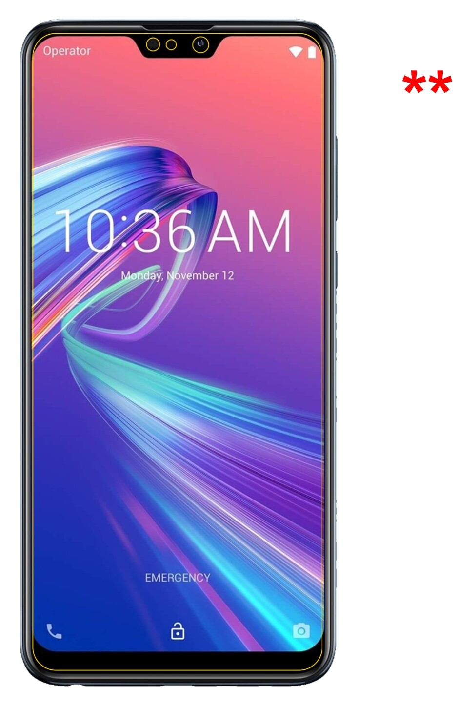 Dünne und klare Folie passend zugeschnitten für Asus ZenFone Max Pro (M2)