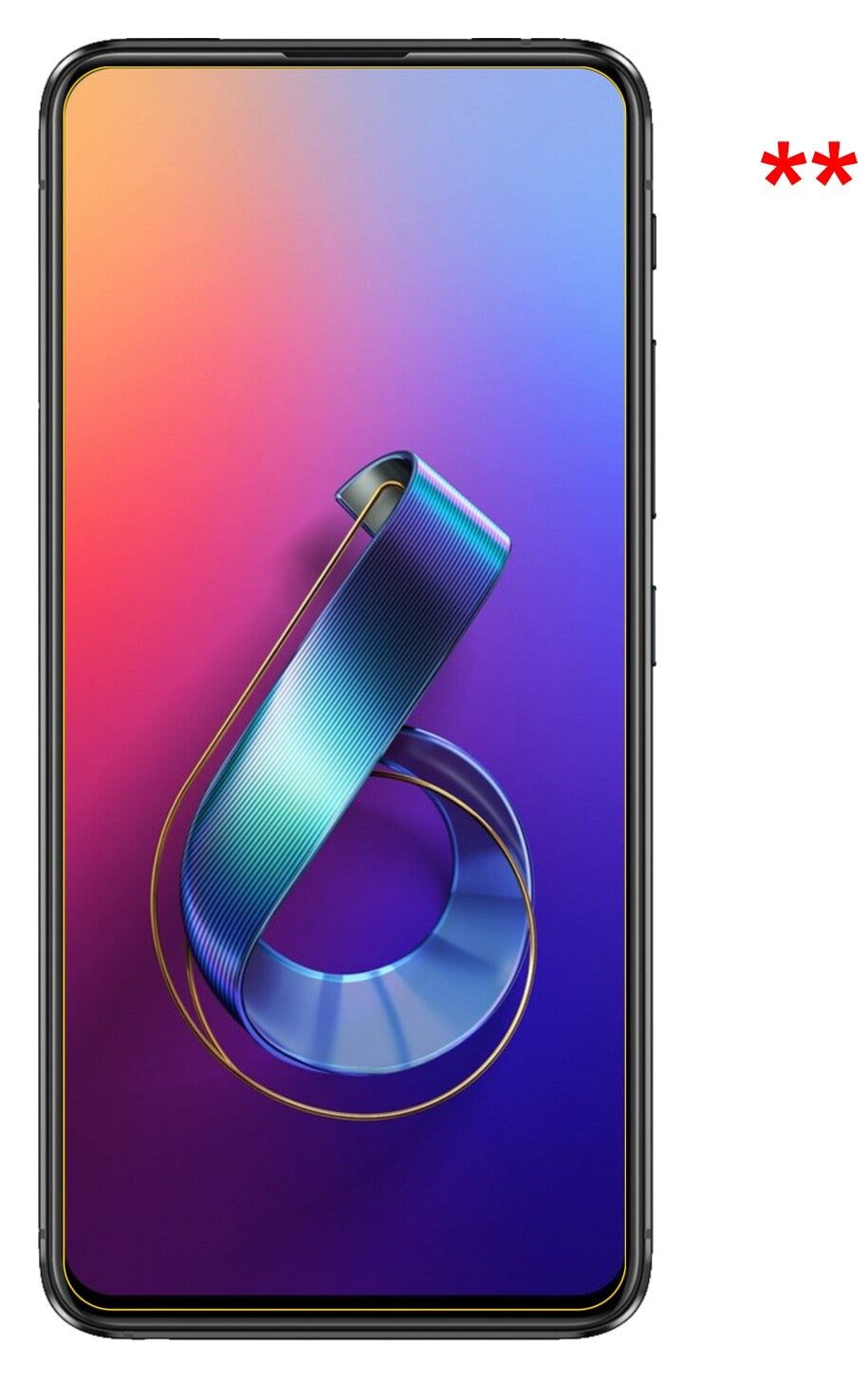 Privatsphäre-Schutz durch Sichtschutz-Folie passend zugeschnitten für Asus Zenfone 6 (ZS630KL)