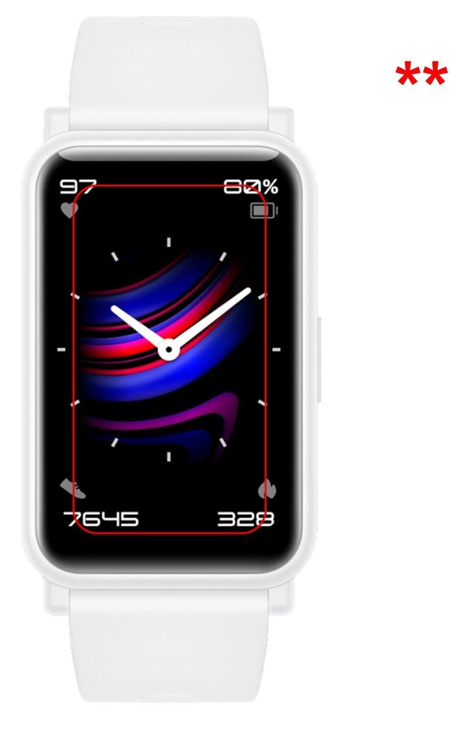 Dünne und klare Folie passend zugeschnitten für Honor Watch ES
