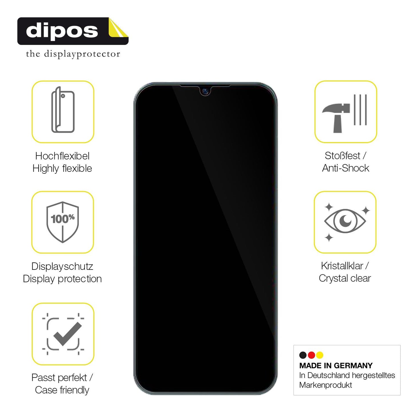 2x 3D Full Cover Schutzfolie für Benco V70