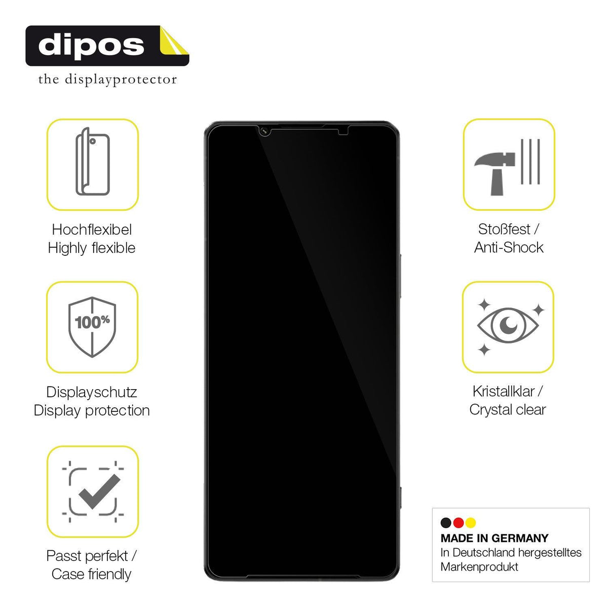 2x 3D Full Cover Schutzfolie für Sony Xperia 1 IV