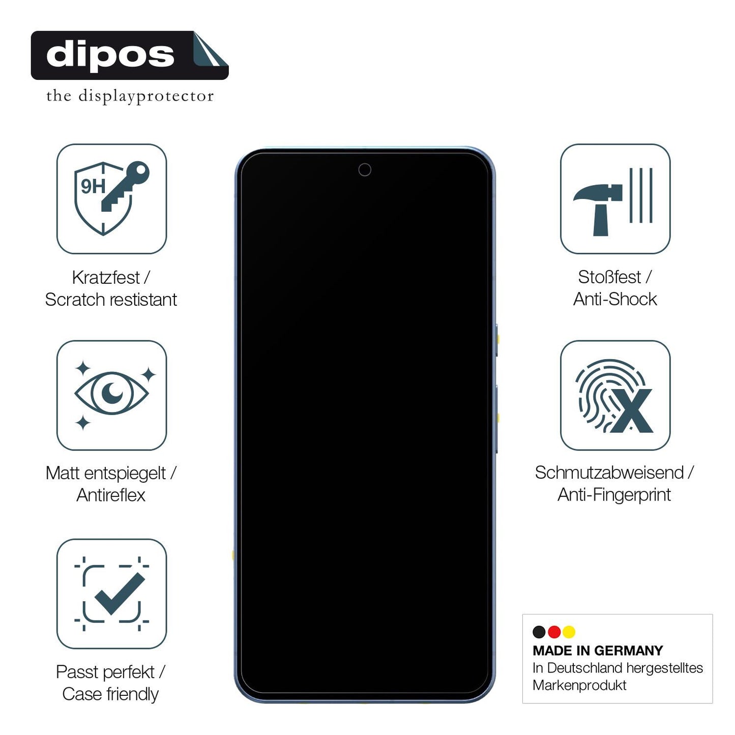 Displayschutz hergestellt in Deutschland, höchste Qualität made in Germany