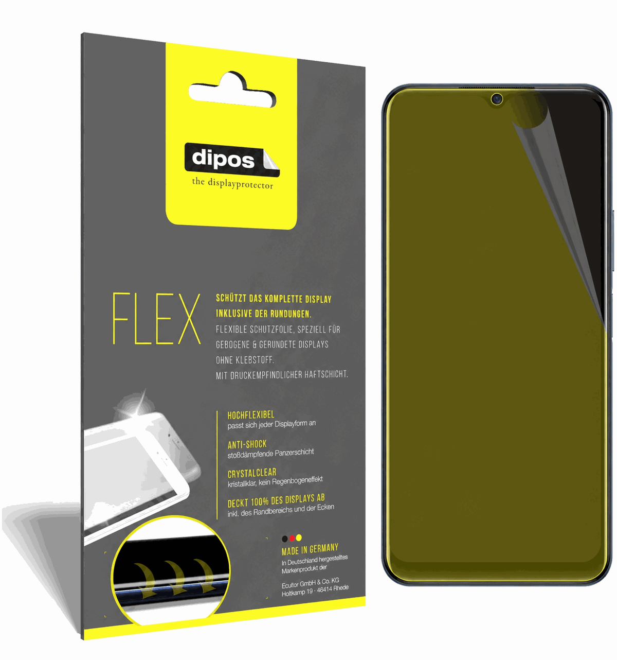 2x 3D Full Cover Schutzfolie für Vivo Y21T