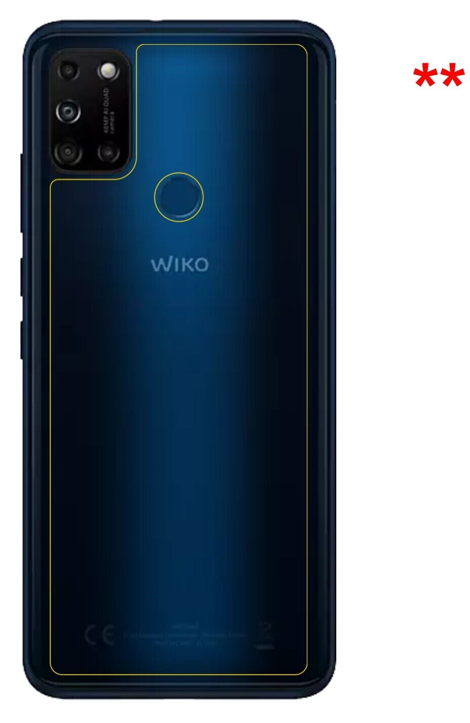 1x Schutzfolie klar für Wiko View5 Rückseite Display-Schutzfolie