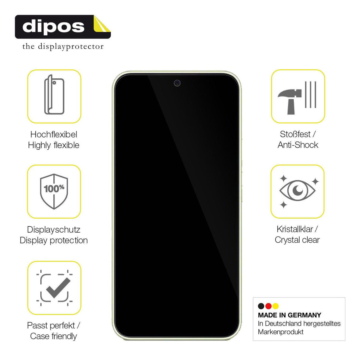 1x 3D Full Cover Schutzfolie für Samsung Galaxy A54