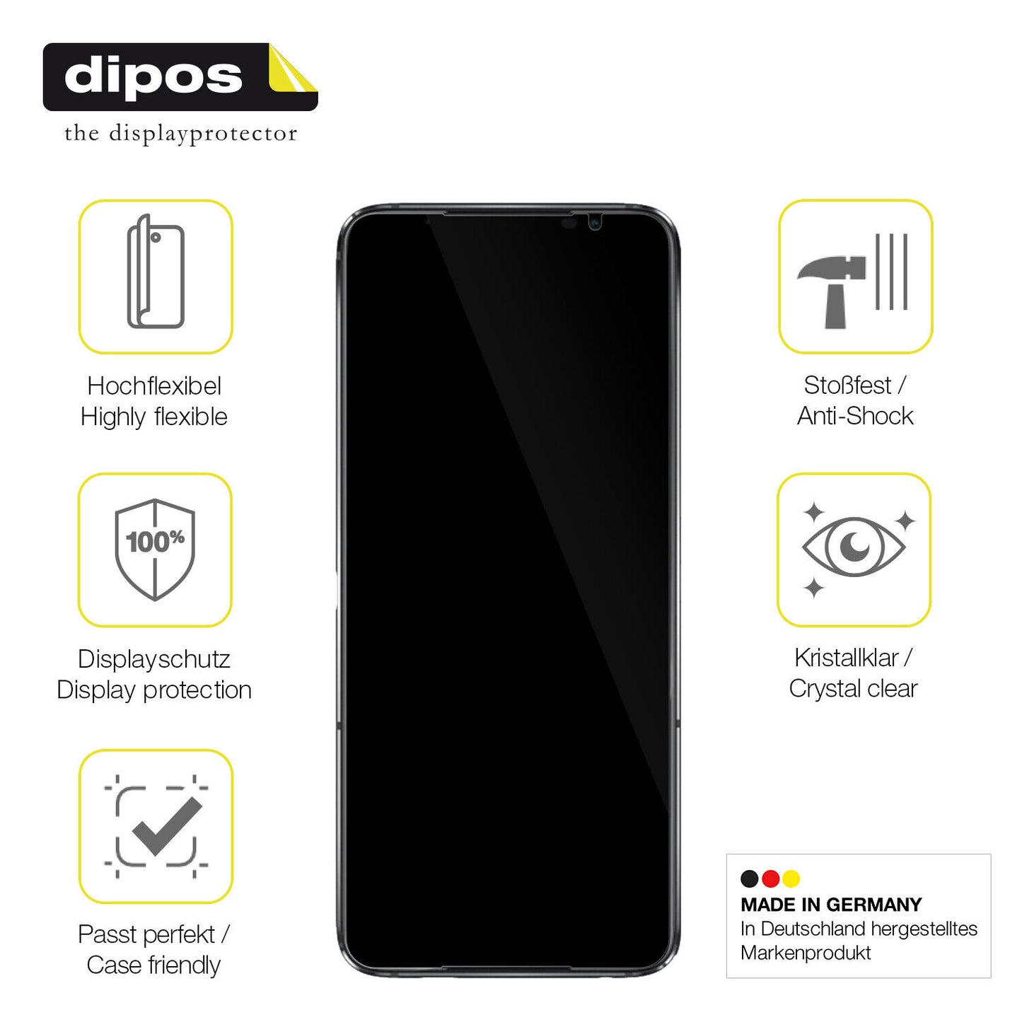 1x 3D Full Cover Schutzfolie für ASUS ROG Phone 6D