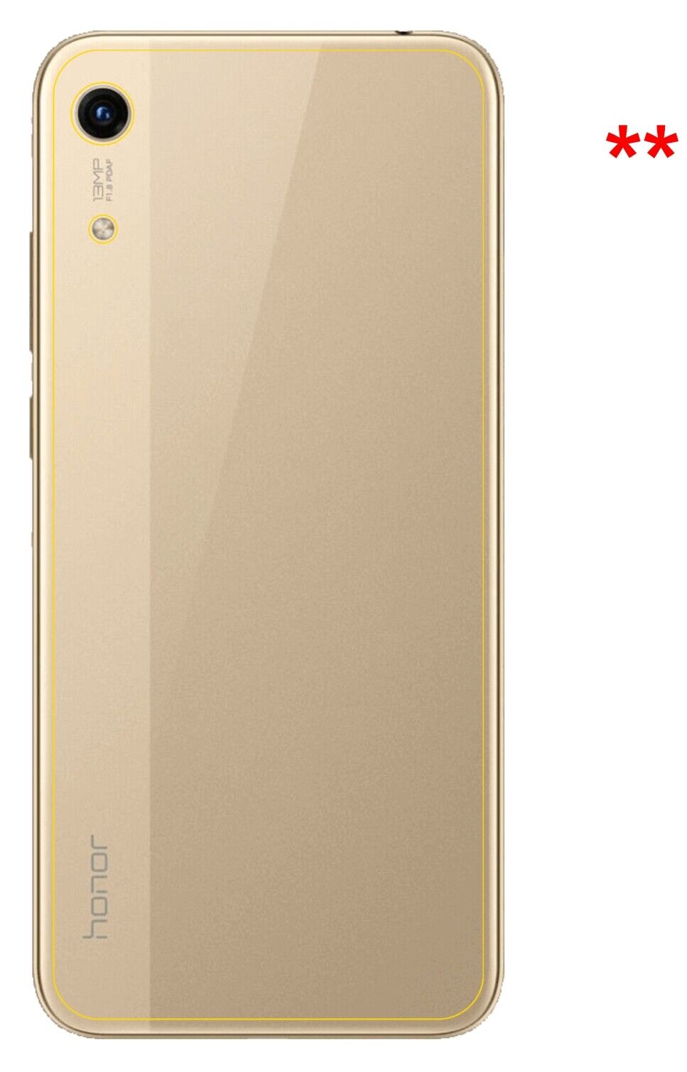 1x Schutzfolie klar für Honor 8A Rückseite Display-Schutzfolie