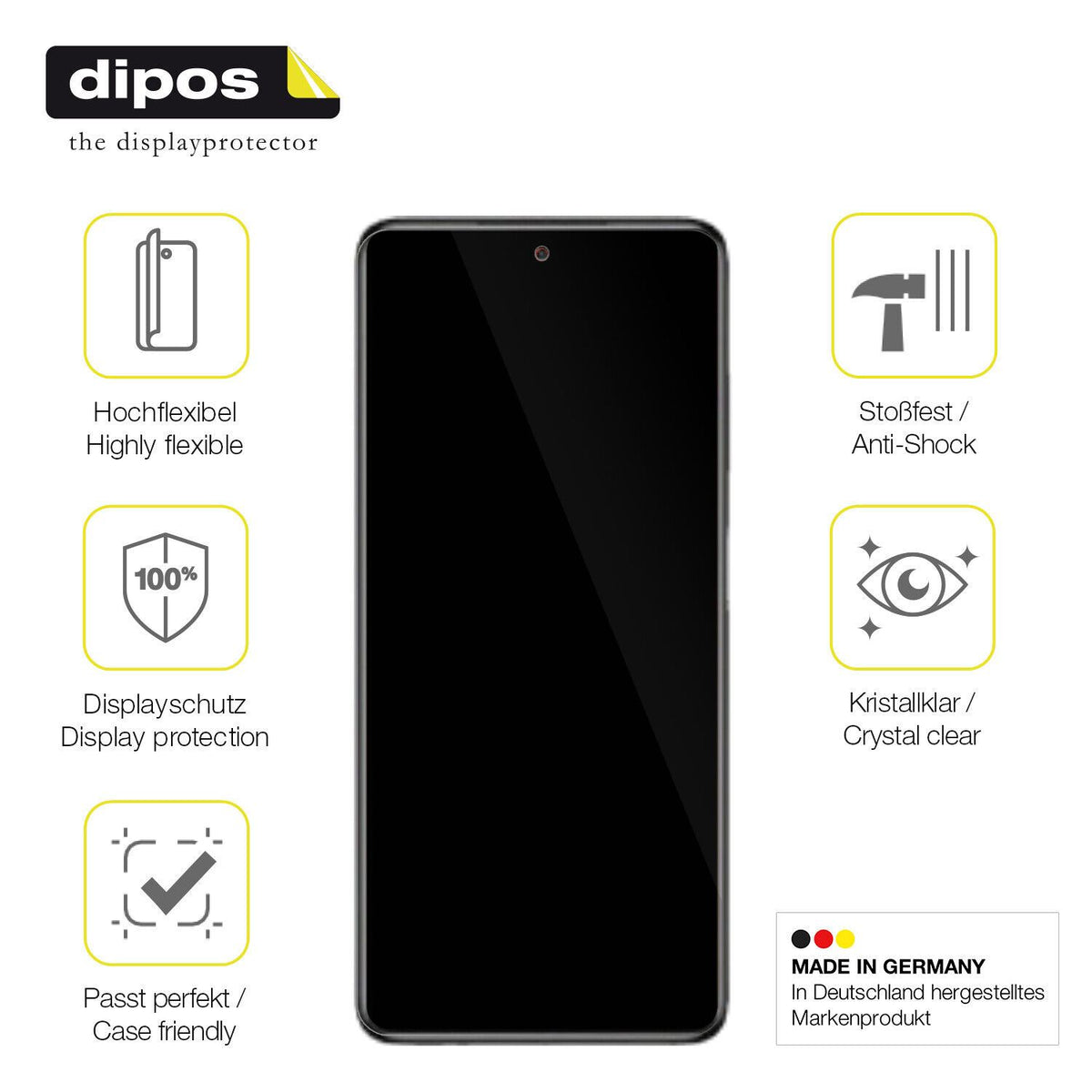 1x 3D Full Cover Schutzfolie für OPPO Reno9 Pro