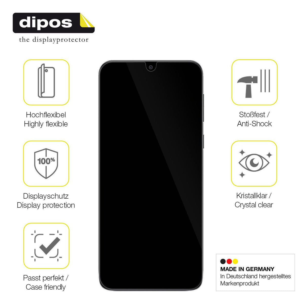 1x 3D Full Cover Schutzfolie für MOTOROLA Moto E13