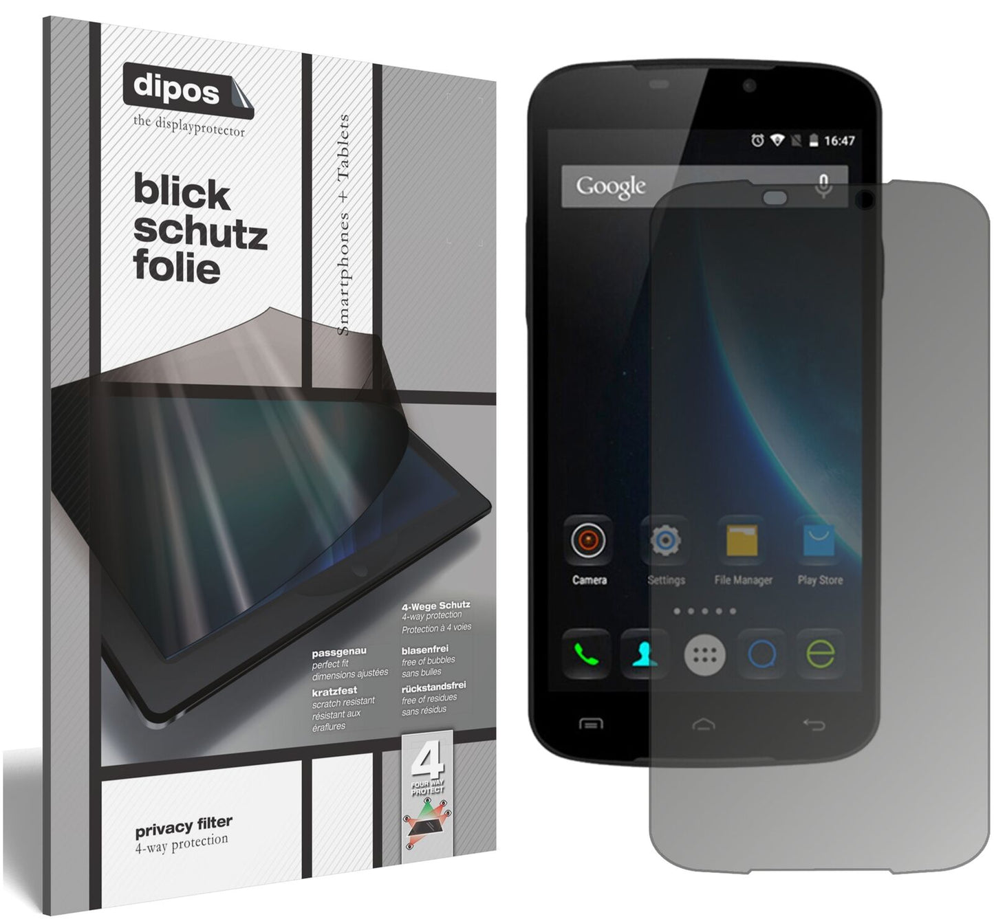 Blickschutzfolie für Doogee X6 Pro matt Schutzfolie Privacy