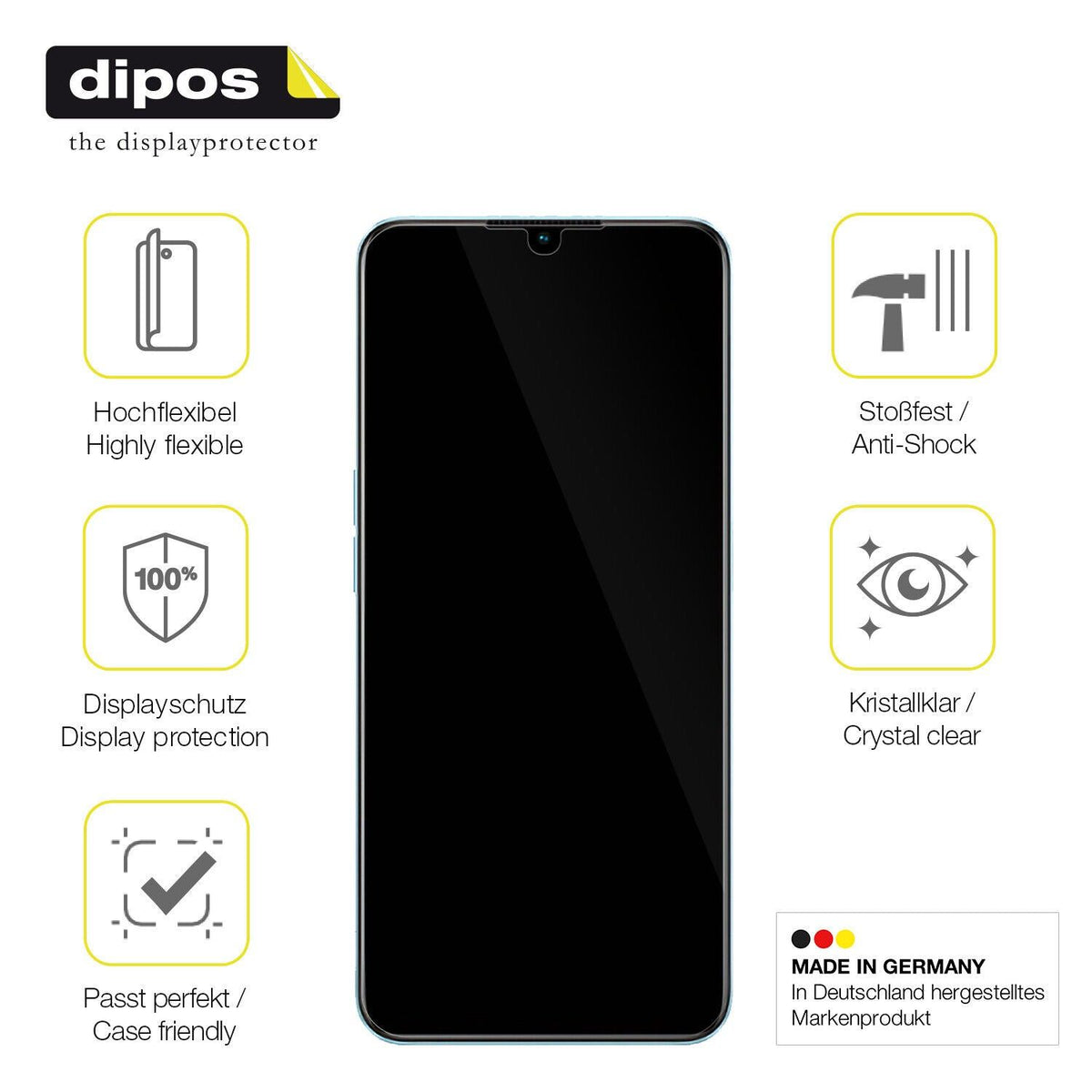 1x 3D Full Cover Schutzfolie für Oppo A58