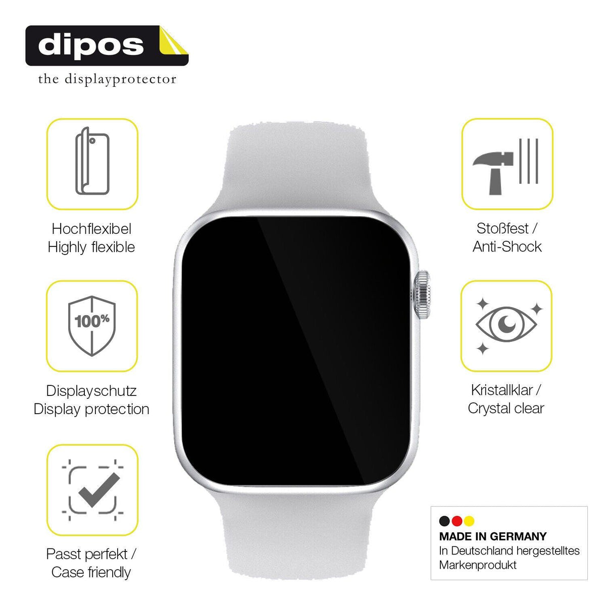 1x 3D Full Cover Schutzfolie für Iwo Watch 7 Pro