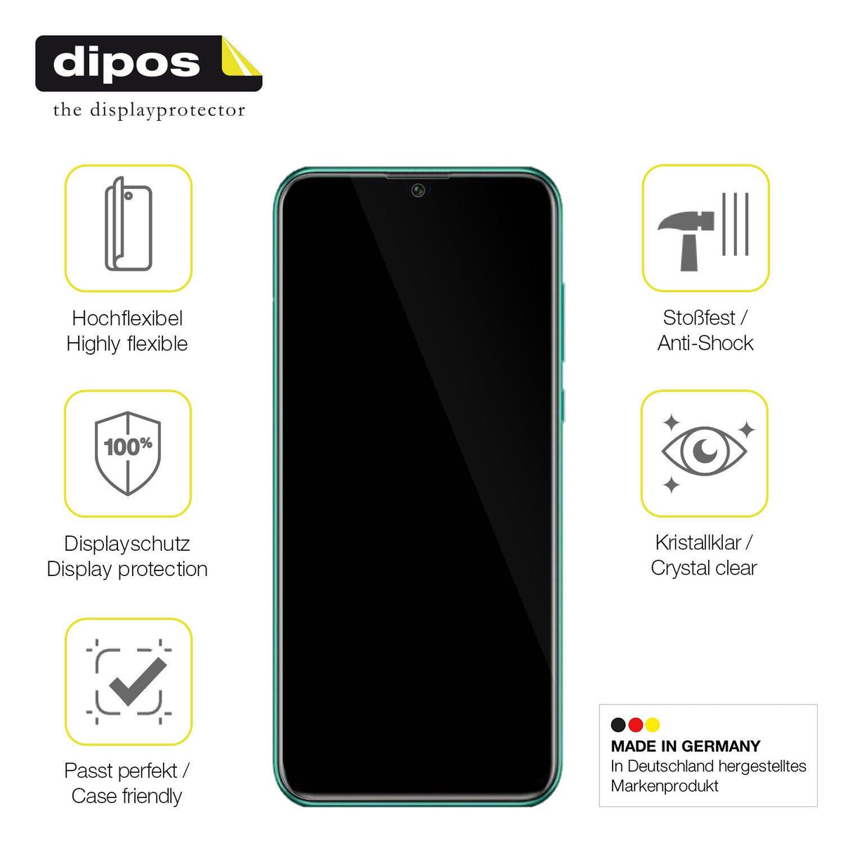 1x 3D Full Cover Schutzfolie für Huawei Enjoy 50 Pro