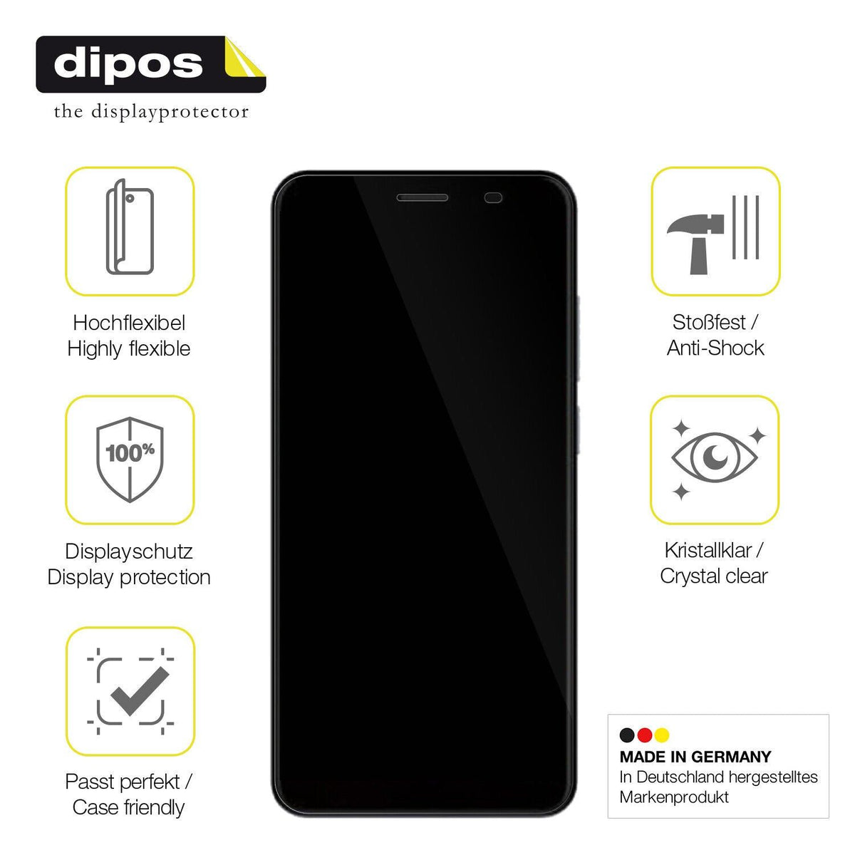 2x 3D Full Cover Schutzfolie für Lava Iris 88S