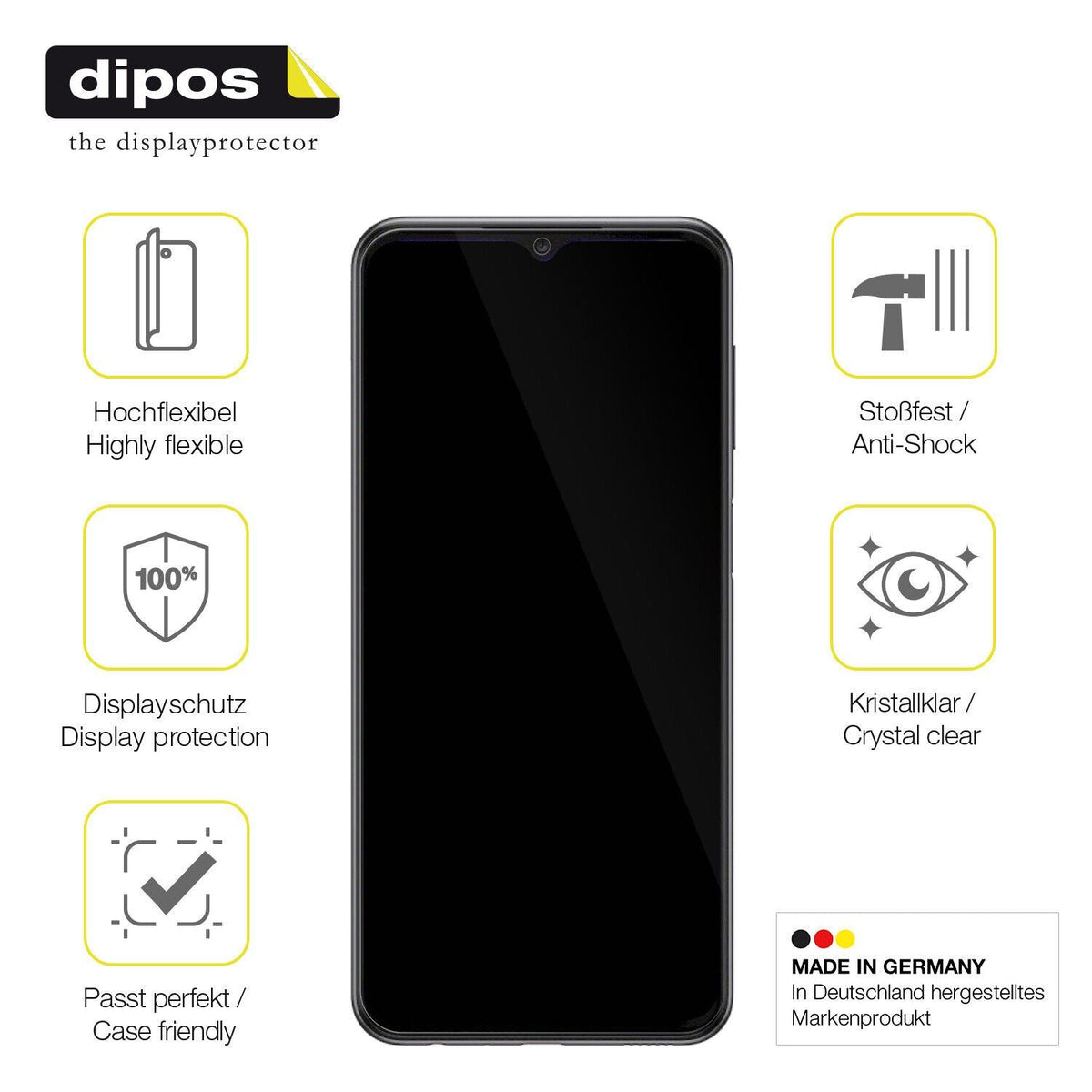 2x 3D Full Cover Schutzfolie für Samsung Galaxy A23