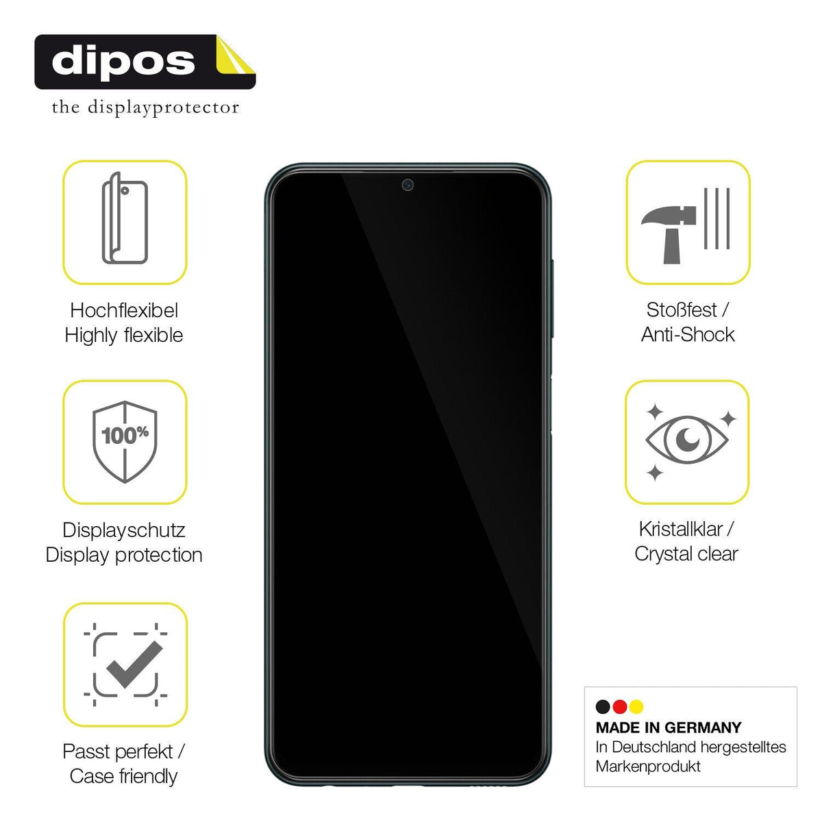 2x 3D Full Cover Schutzfolie für Samsung Galaxy M23 5G