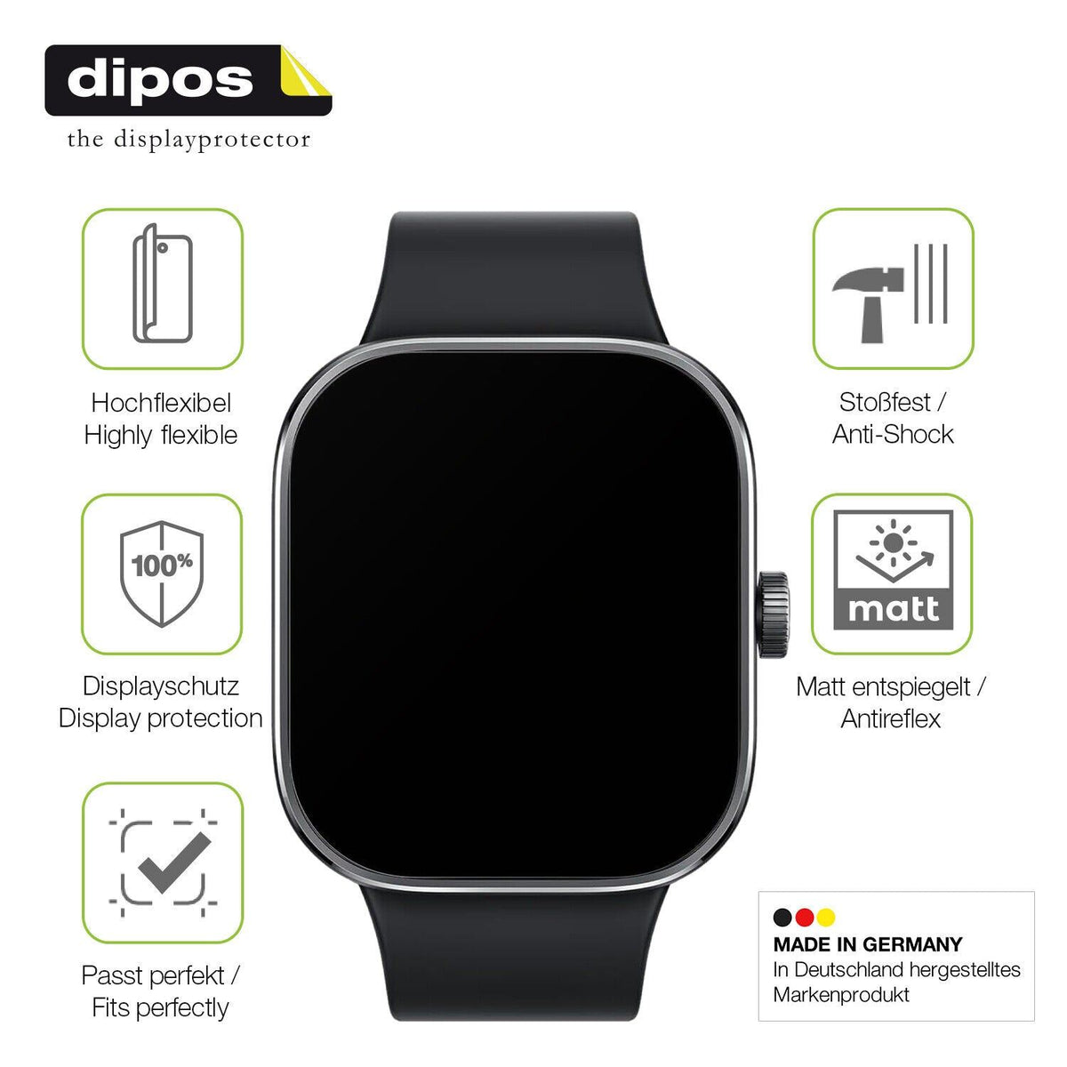 2x Full Cover Schutzfolie matt für Xiaomi Redmi Watch 4