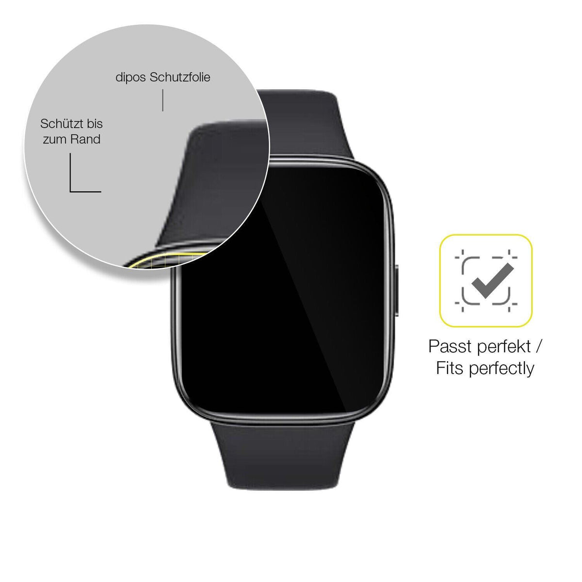 2x 3D Full Cover Schutzfolie für Xiaomi Redmi Watch 3 Active