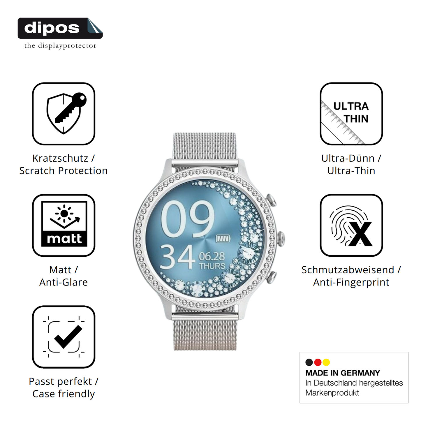 6x Schutzfolie matt für Aimiuvei S53 1.32 Zoll Display-Schutzfolie