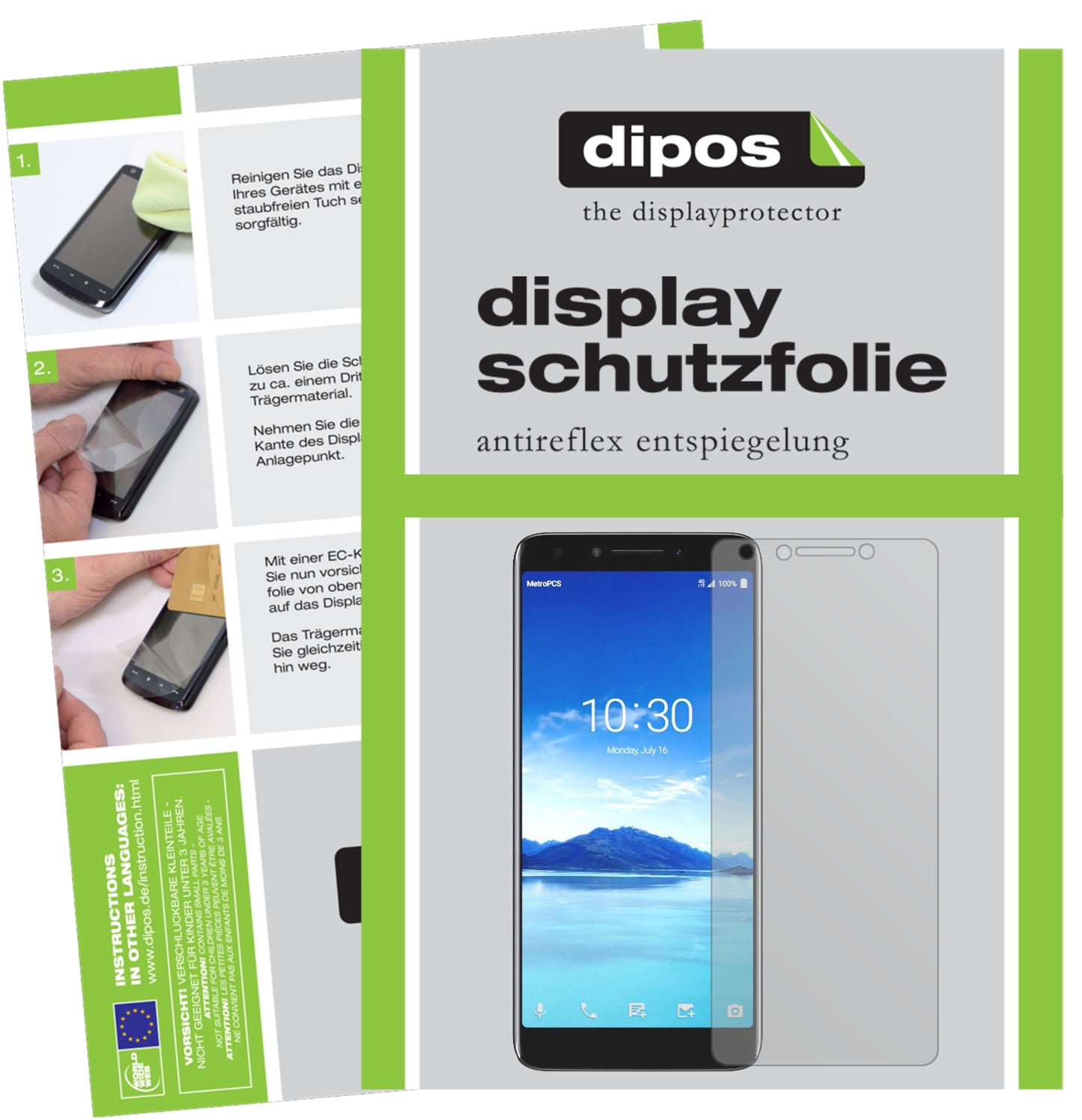 Mattes Panzerglas: Entspiegelte, dünne Folie, Fingerabdruckresistenz und Bildschirmschutz für Alcatel-7